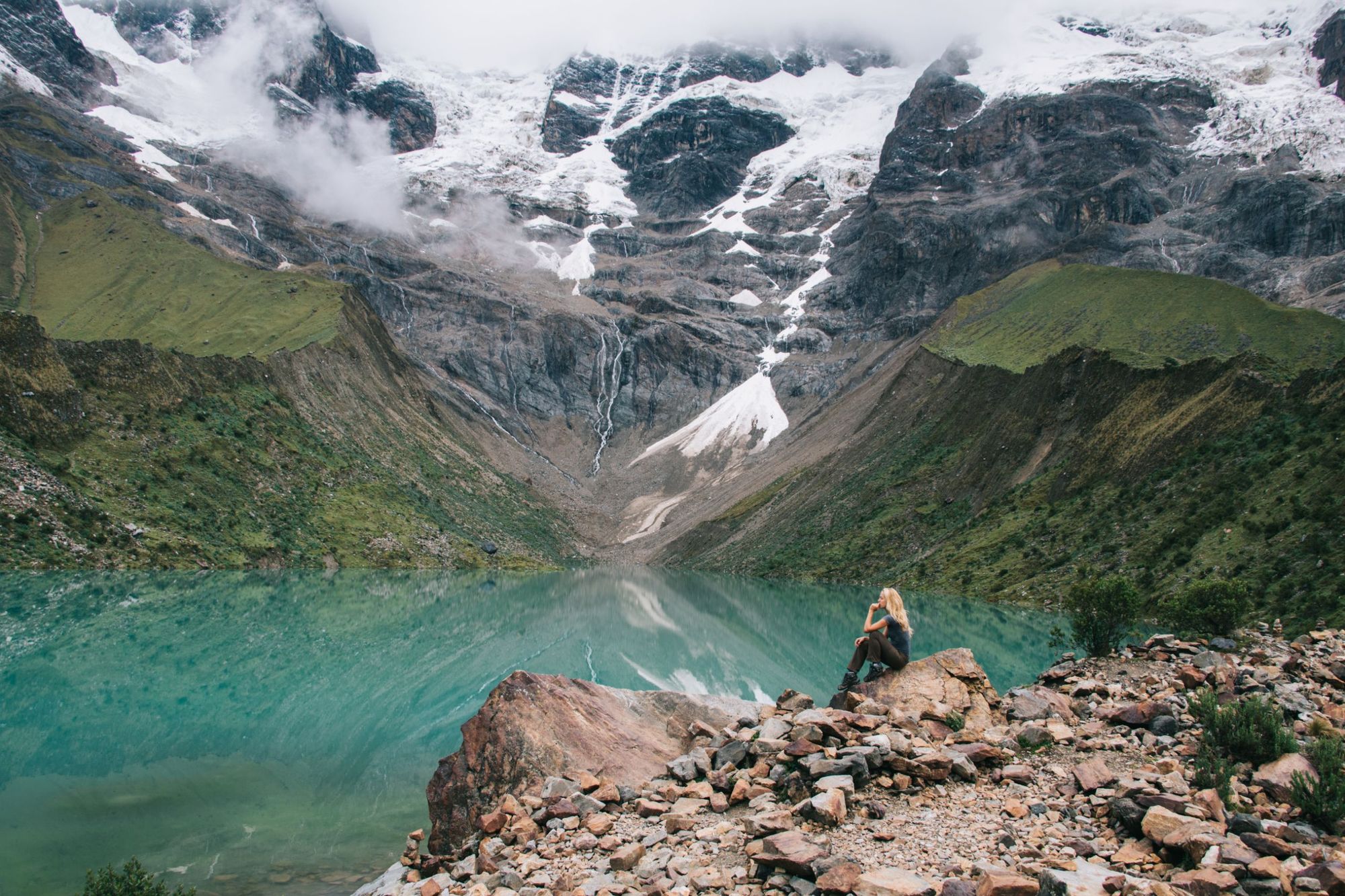 The remarkable site of Humanatay Lake, one of the most scenic spots on the Salkantay Trek. Photo: Getty