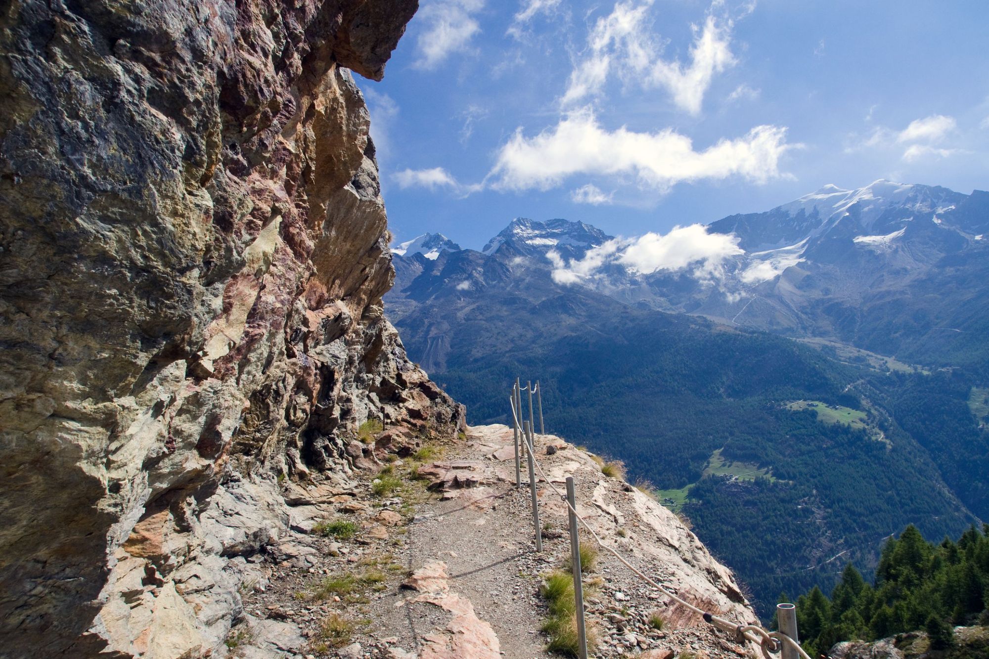 On the Höhenweg balcony trail, looking out over the Alps. Photo: Getty