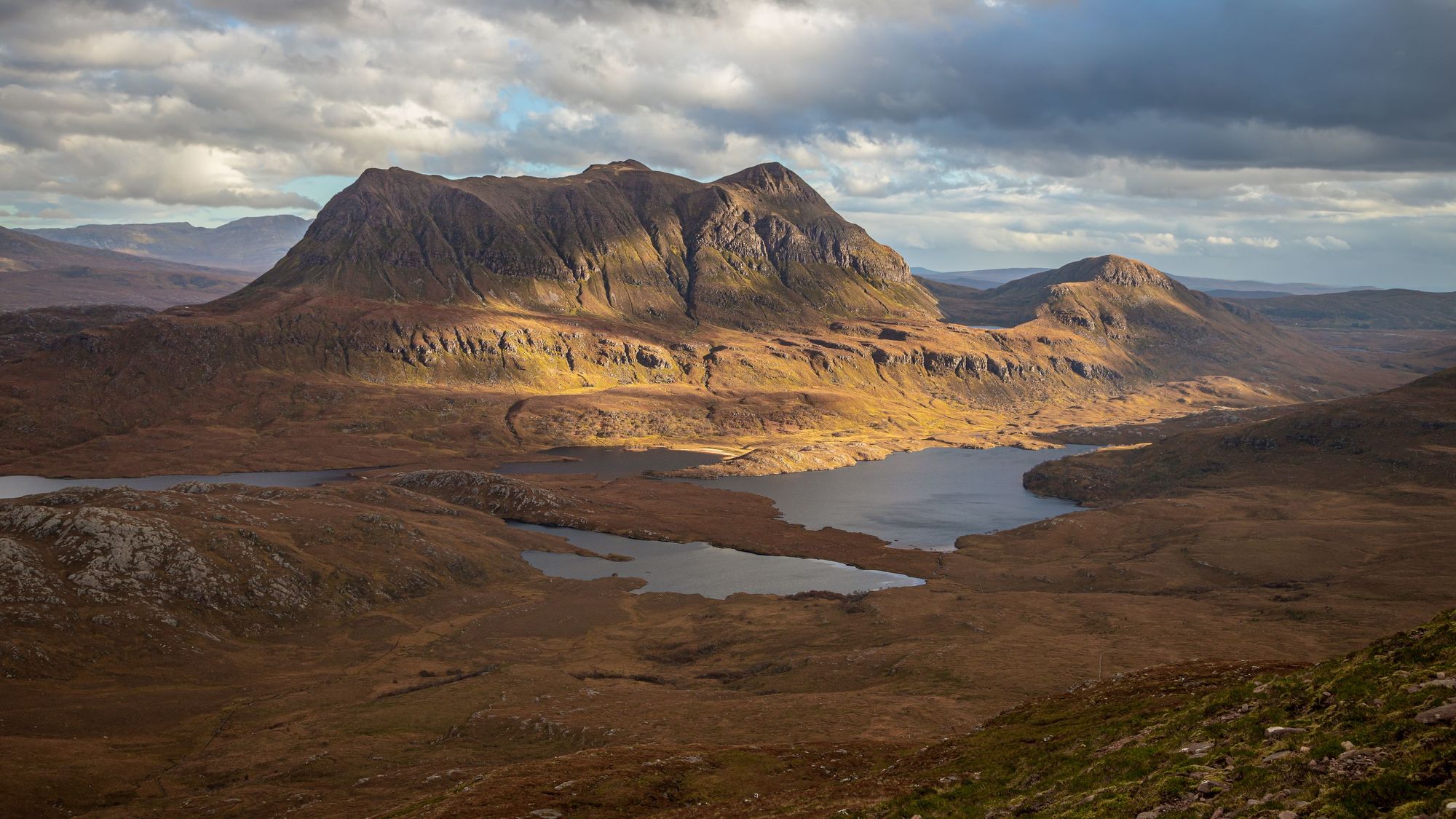The view of Suilven and Assynt from the summit of Stac Pollaidh. Photo: Getty