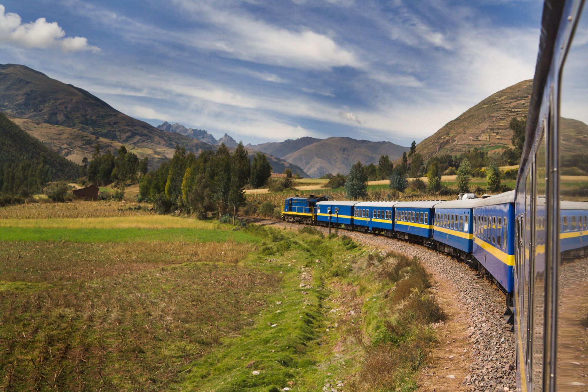 The train from Cusco to Aguas Calientes. Photo: Getty.