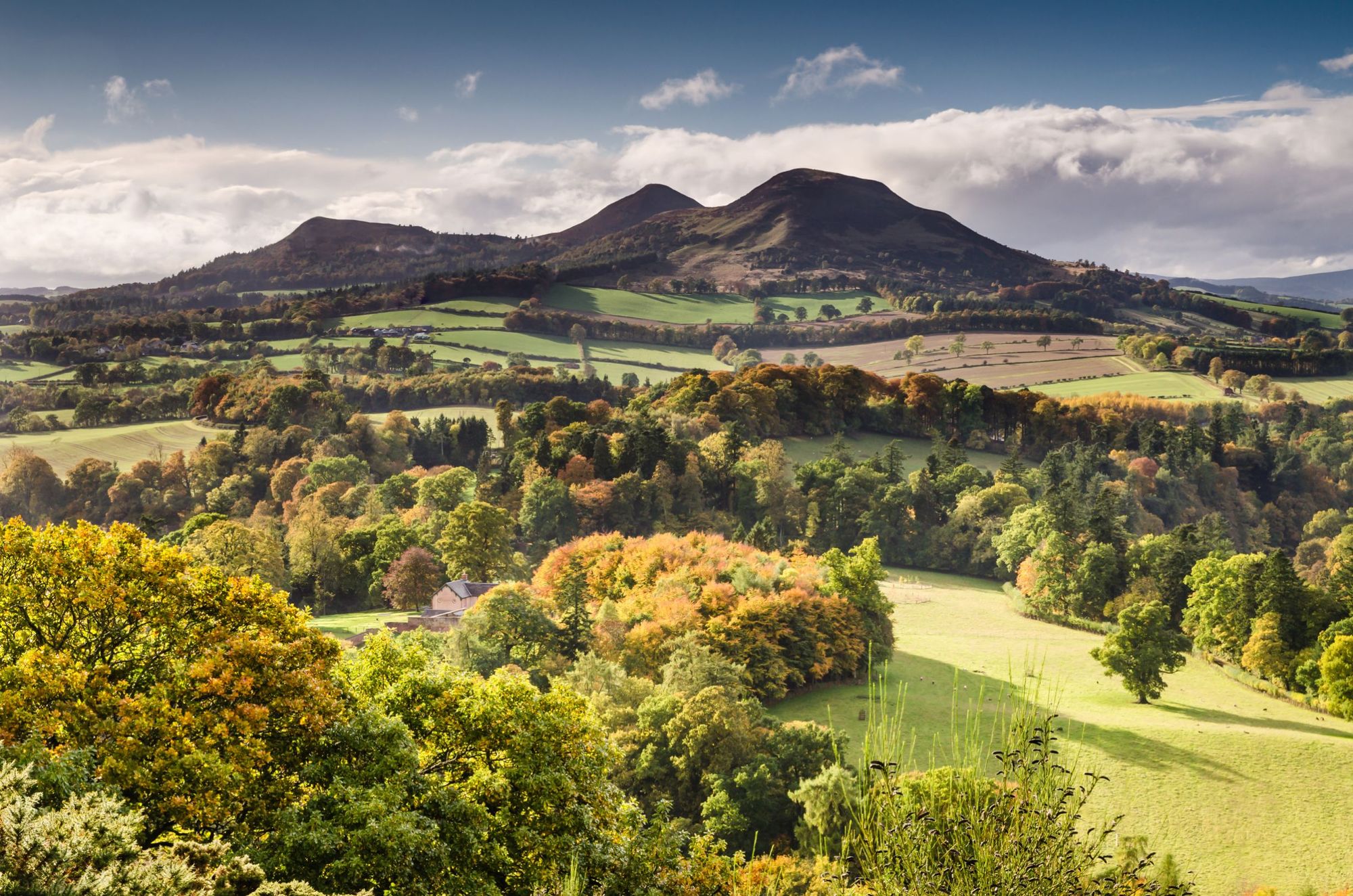 The Eildon Hills in the Scottish Borders was once a lookout point for Iron Age people and Romans. Photo: Getty