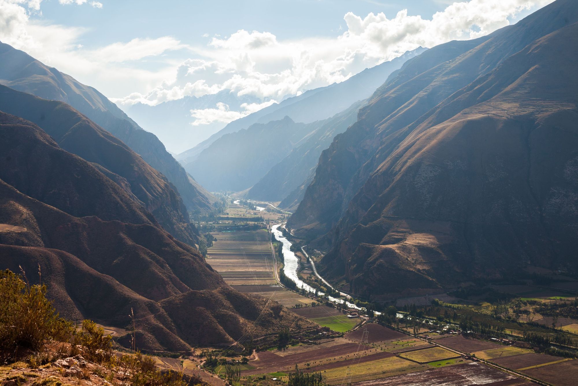 El Valle Sagrado - the Sacred Valley - in Peru, with a view of the town of Urubamba. Photo: Getty