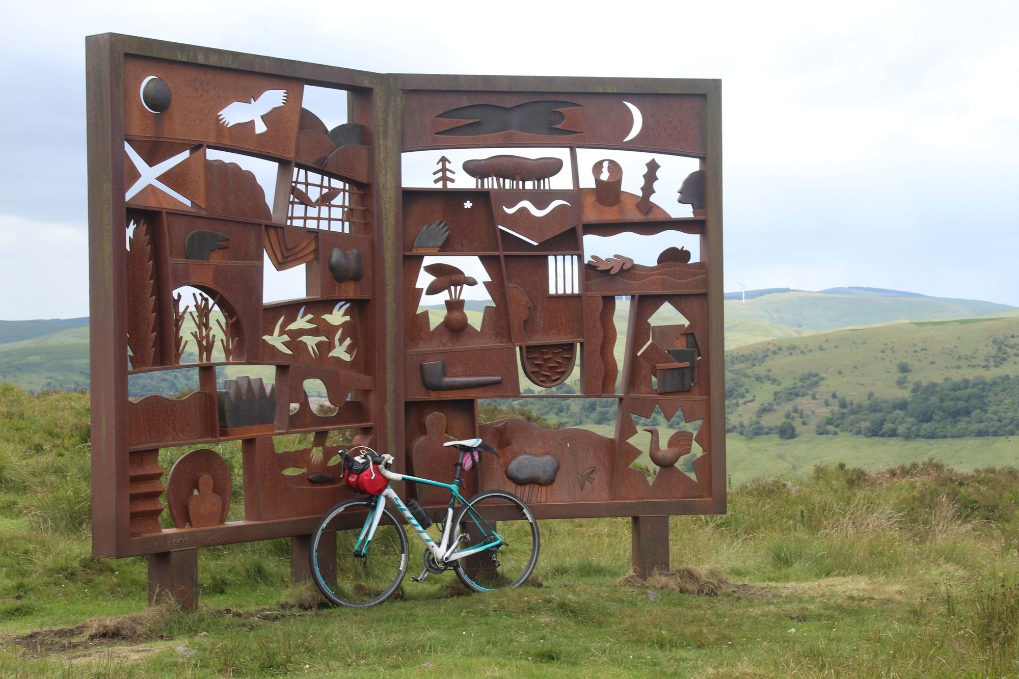 The Hugh McDiarmid memorial in Langholm, which you'll pass on your way up Whitta Hill. Photo: Stuart Kenny