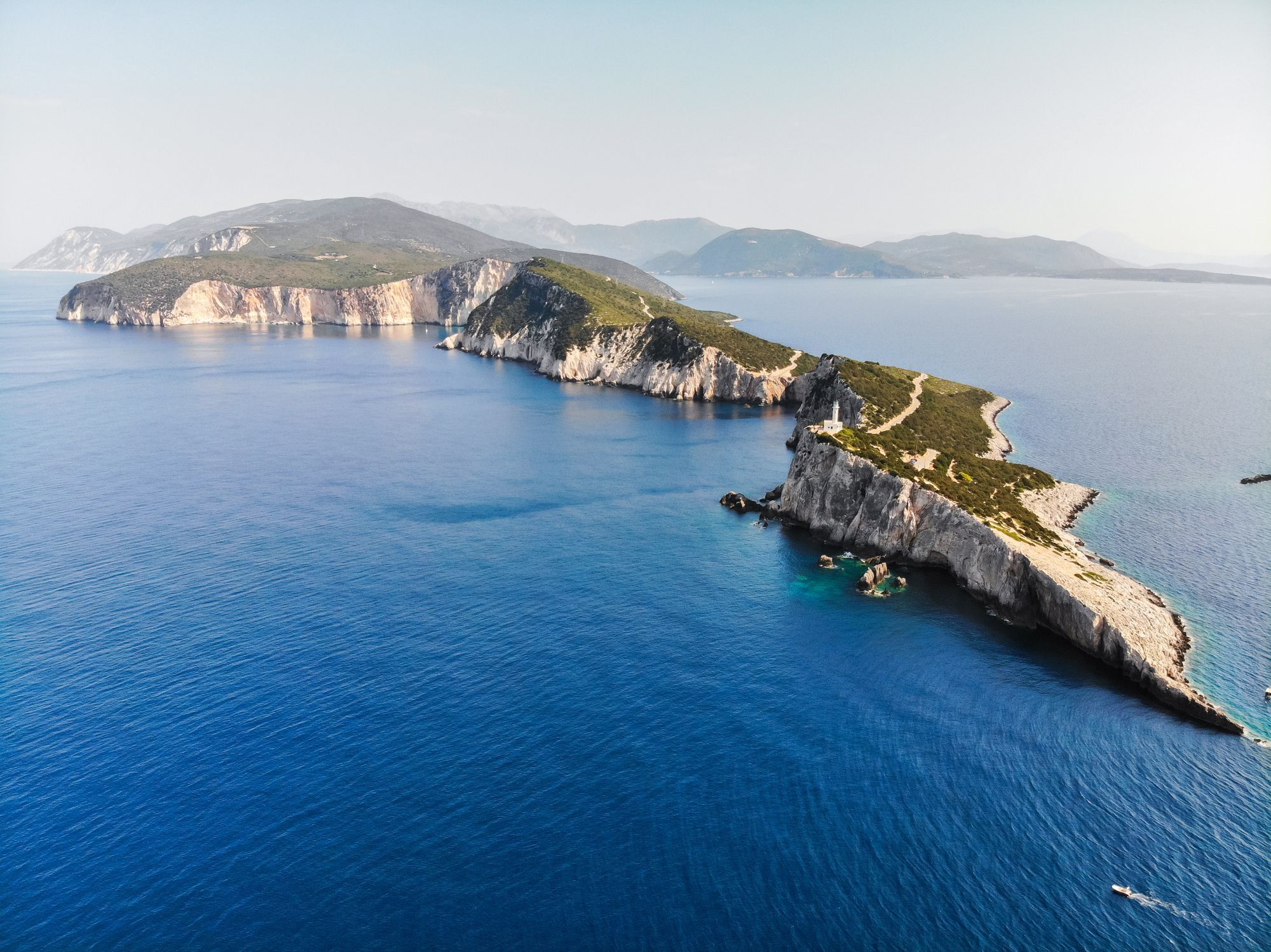 The high cliffs of Lefkada. Photo: Getty.