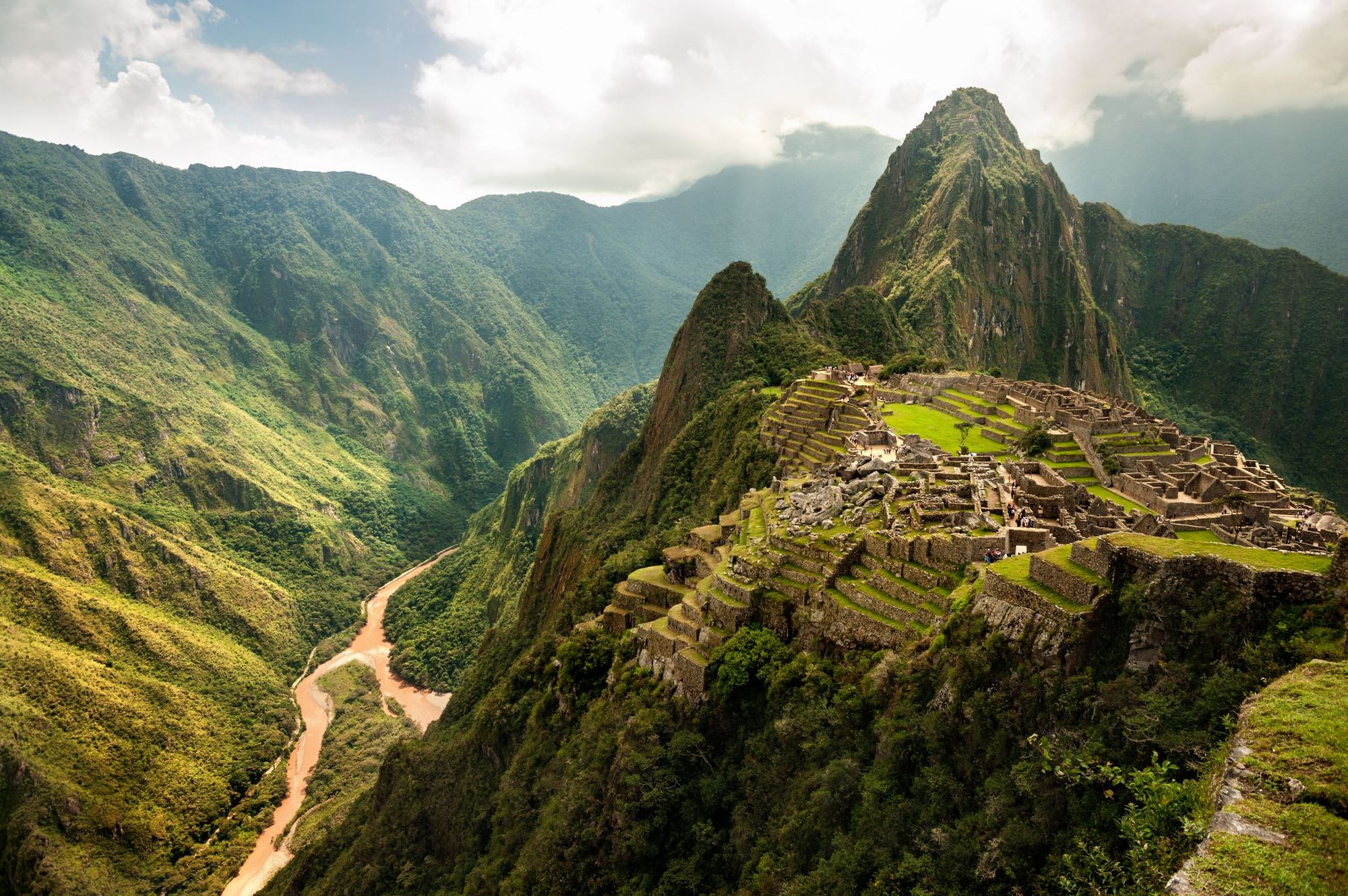 The stunning, precarious mountainside location of Machu Picchu, Peru. Photo: Getty.
