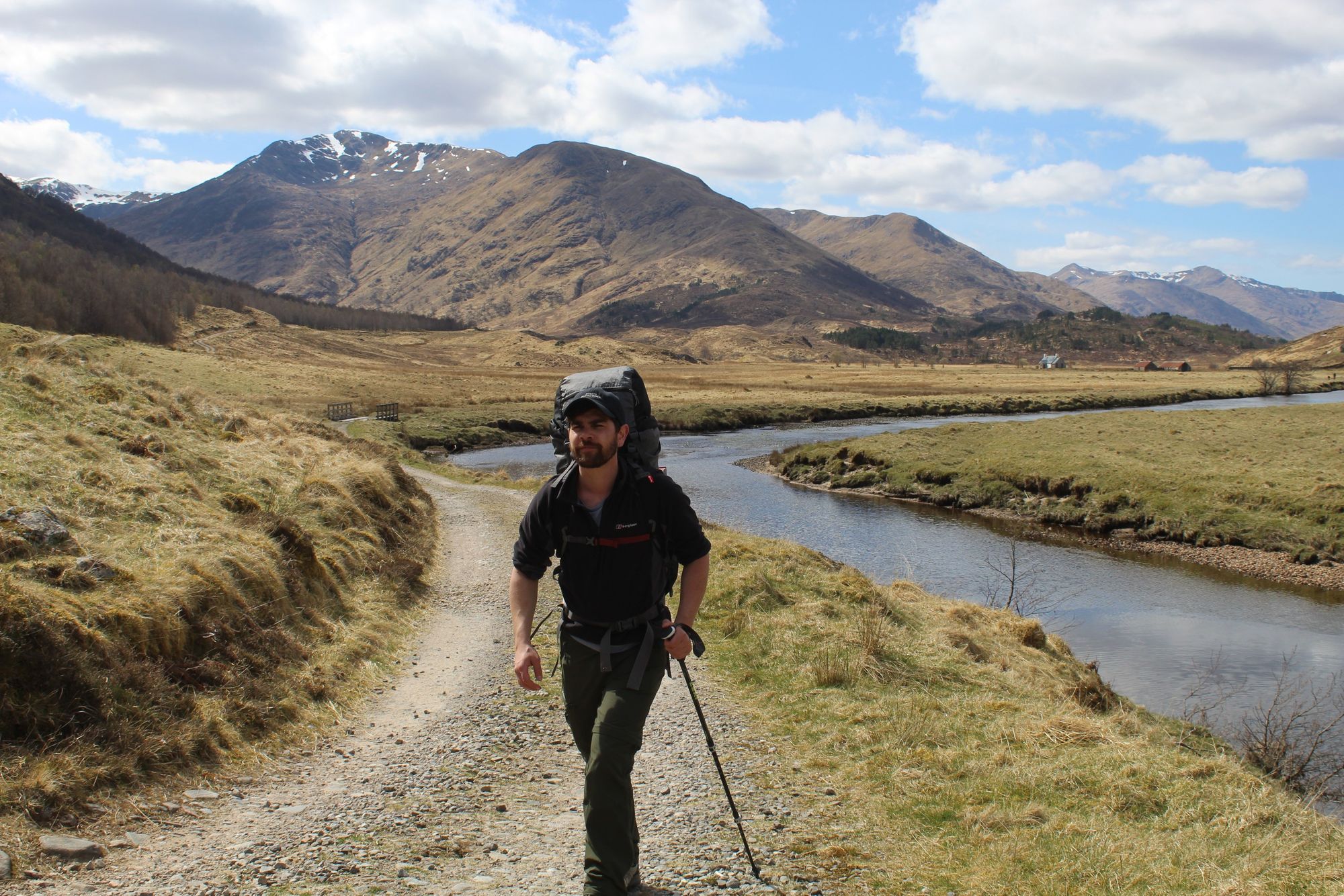 Hiking along the River Affric, on the Affric-Kintail Way, which runs from Loch Ness to Morvich. Photo: Stuart Kenny