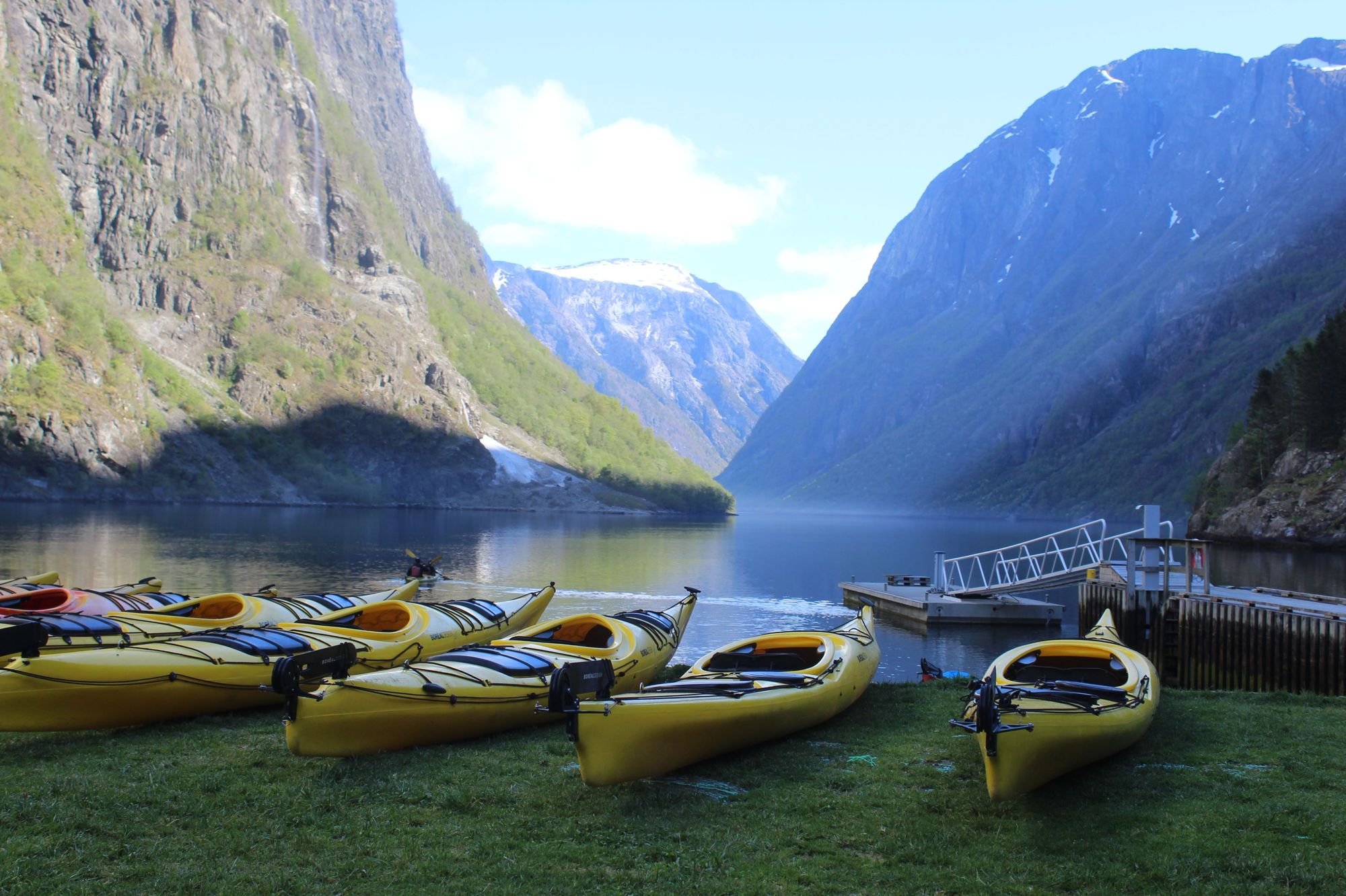 The view from the edge of the Nærøyfjord at Gudvangen, one of Norway's great beauty spots. Photo: Stuart Kenny