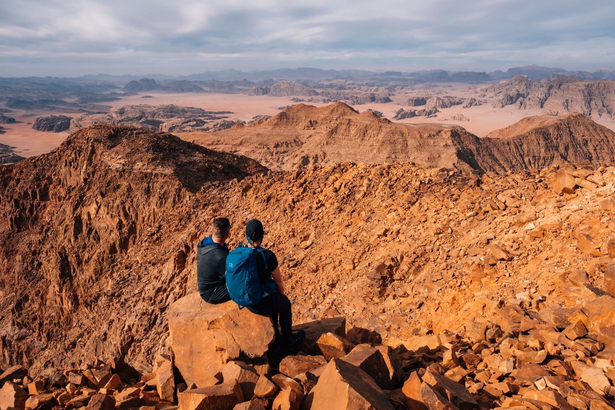 The view over Wadi Rum from Jebel Um Ad Dami. Photo: Tom Barker.