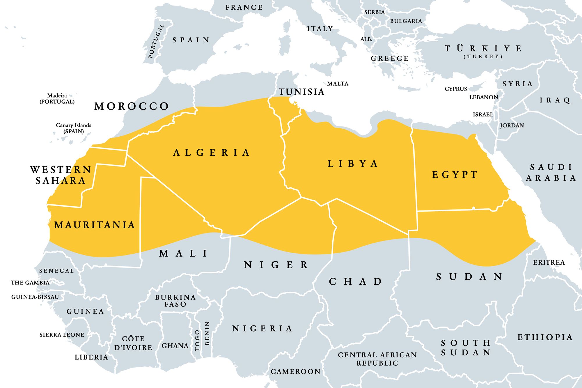 Sahara Desert Map