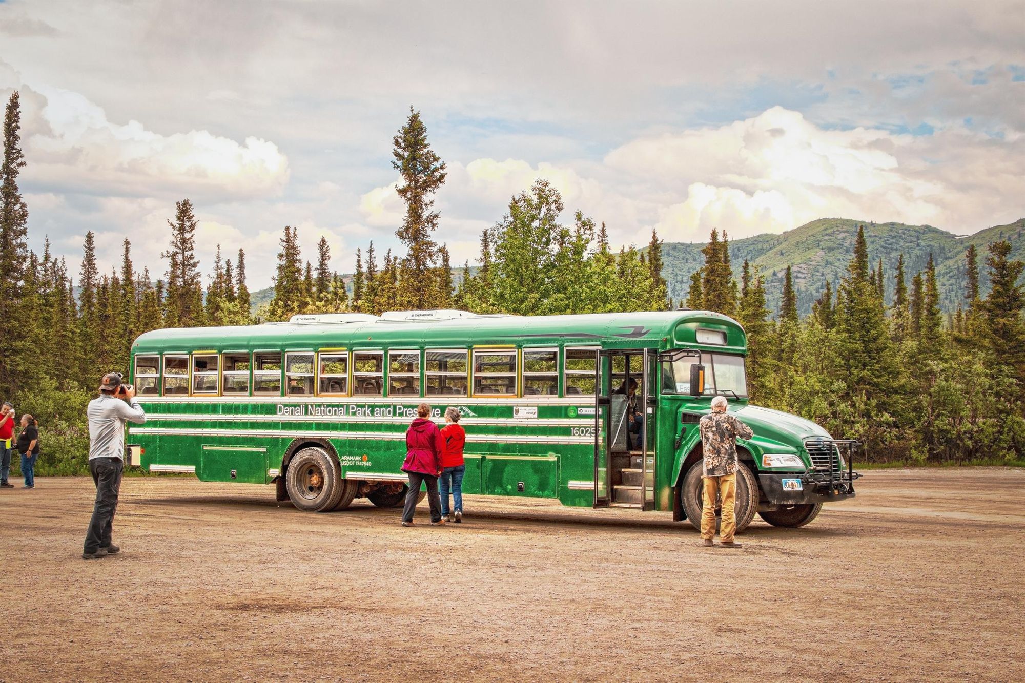 One of Denali's park buses. Photo: Shutterstock.
