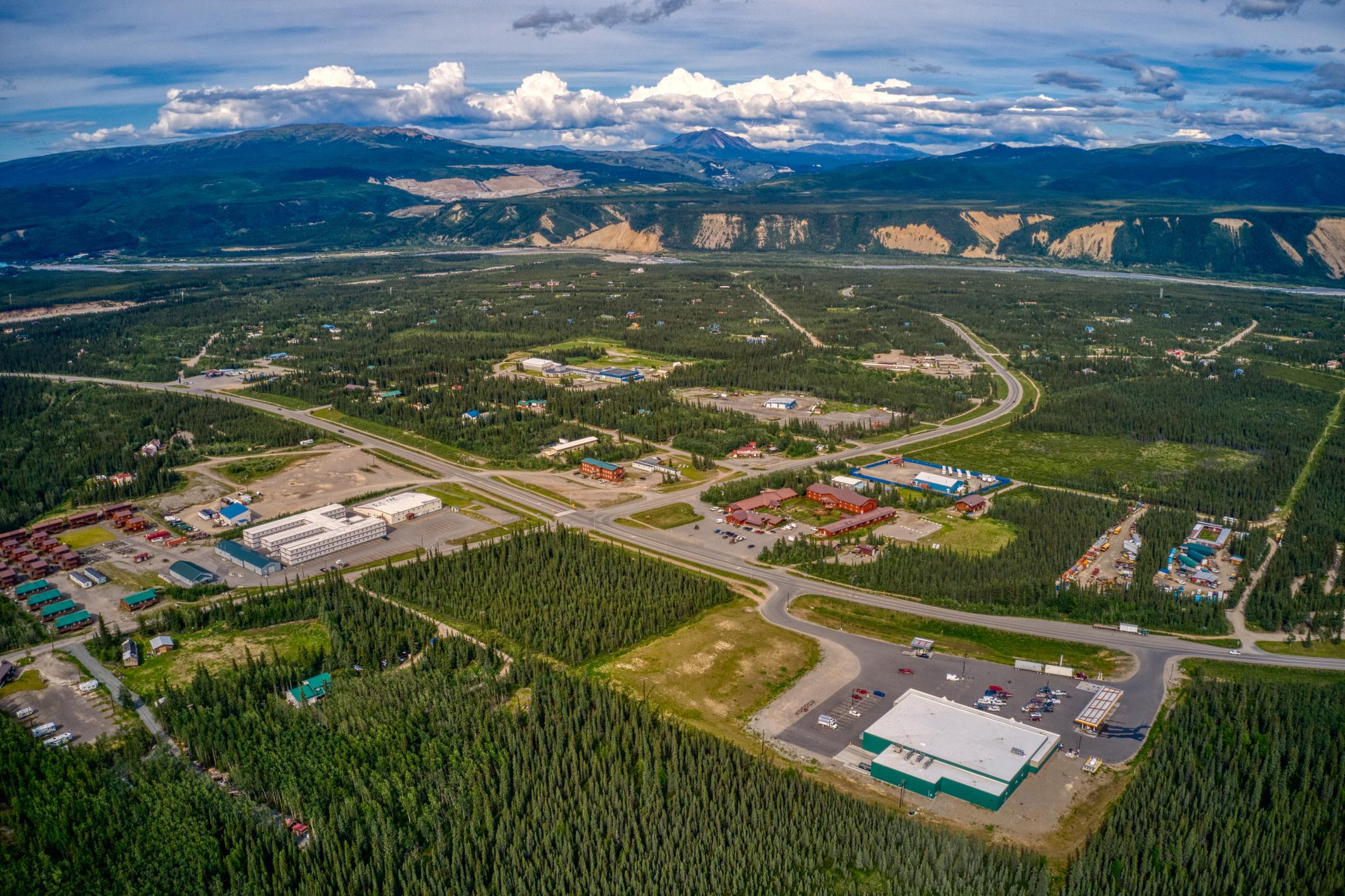 Healy, Alaska, seen from above. Photo: Getty.