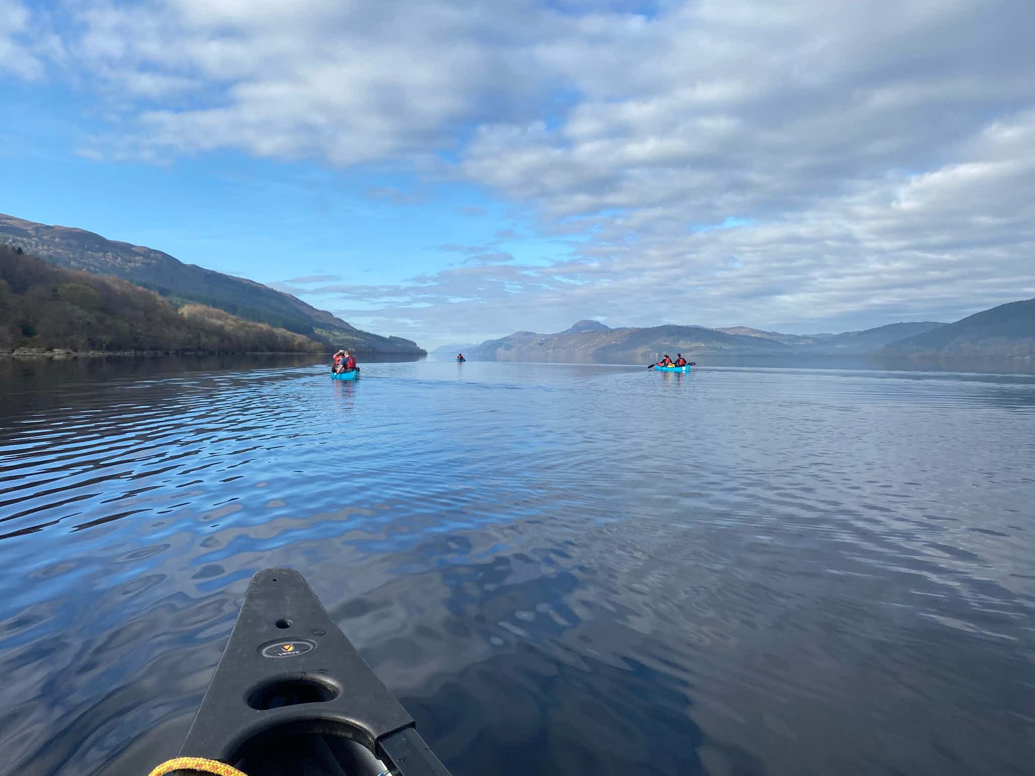 The view from the cockpit, on the Great Glen Canoe Trail. Photo: Much Better Adventures