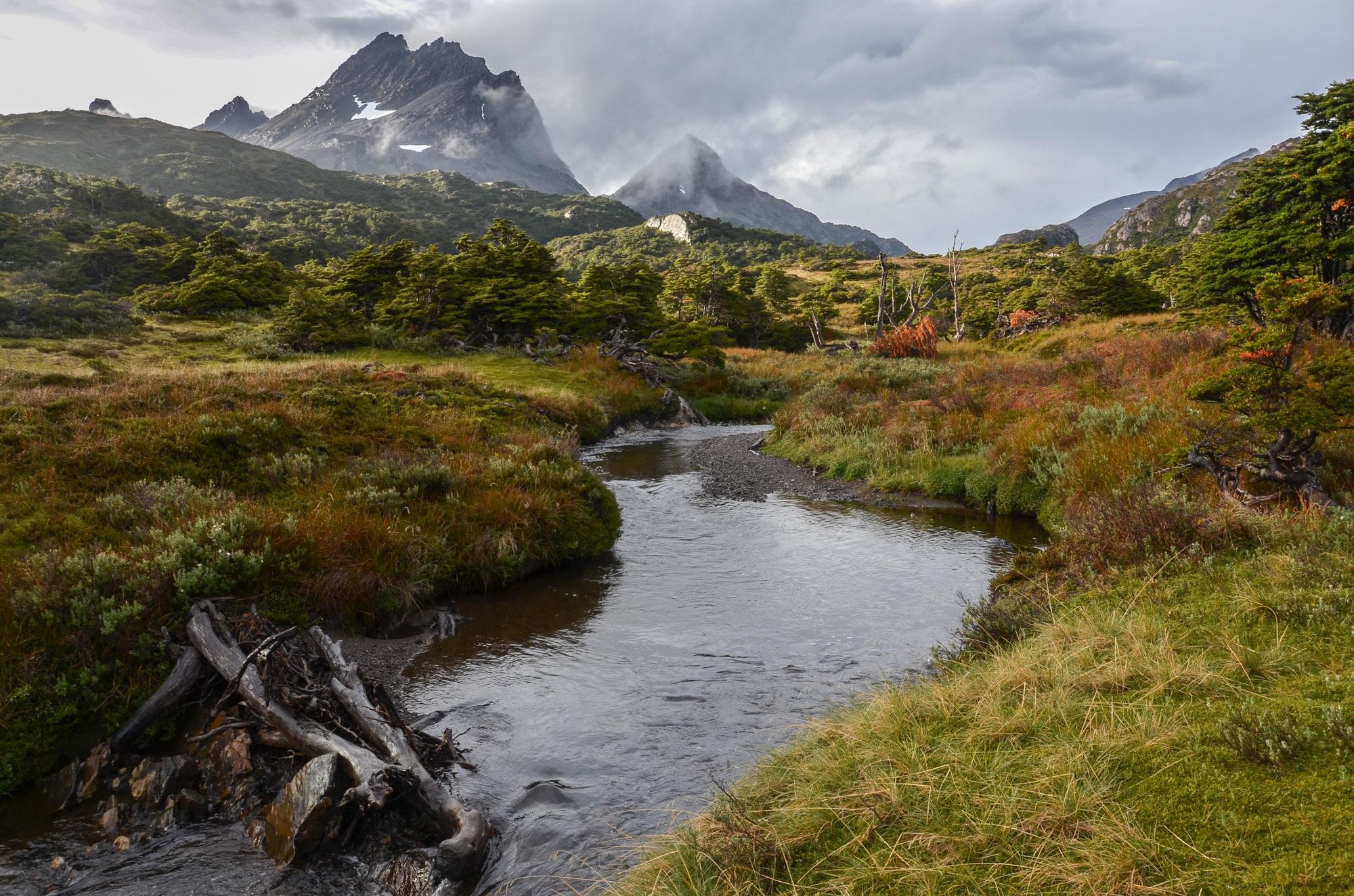 The popping colours of the Dientes de Navarino trek in Chilean Tierra del Fuego. Photo: Getty