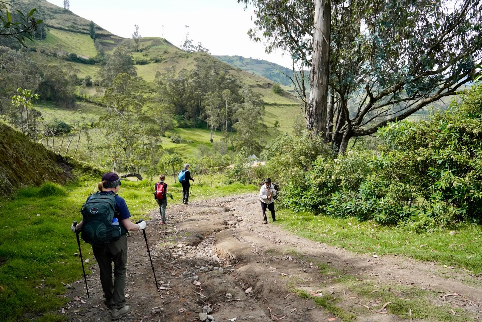 Trekking the Toachi Canyon, part of Ecuador's Quilotoa Loop hike. Photo: Adventure Journeys.