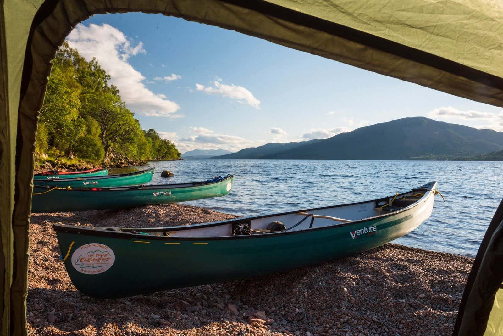 The wild camp spots are one of the highlights of the Great Glen Canoe Trail. Photo: Much Better Adventures