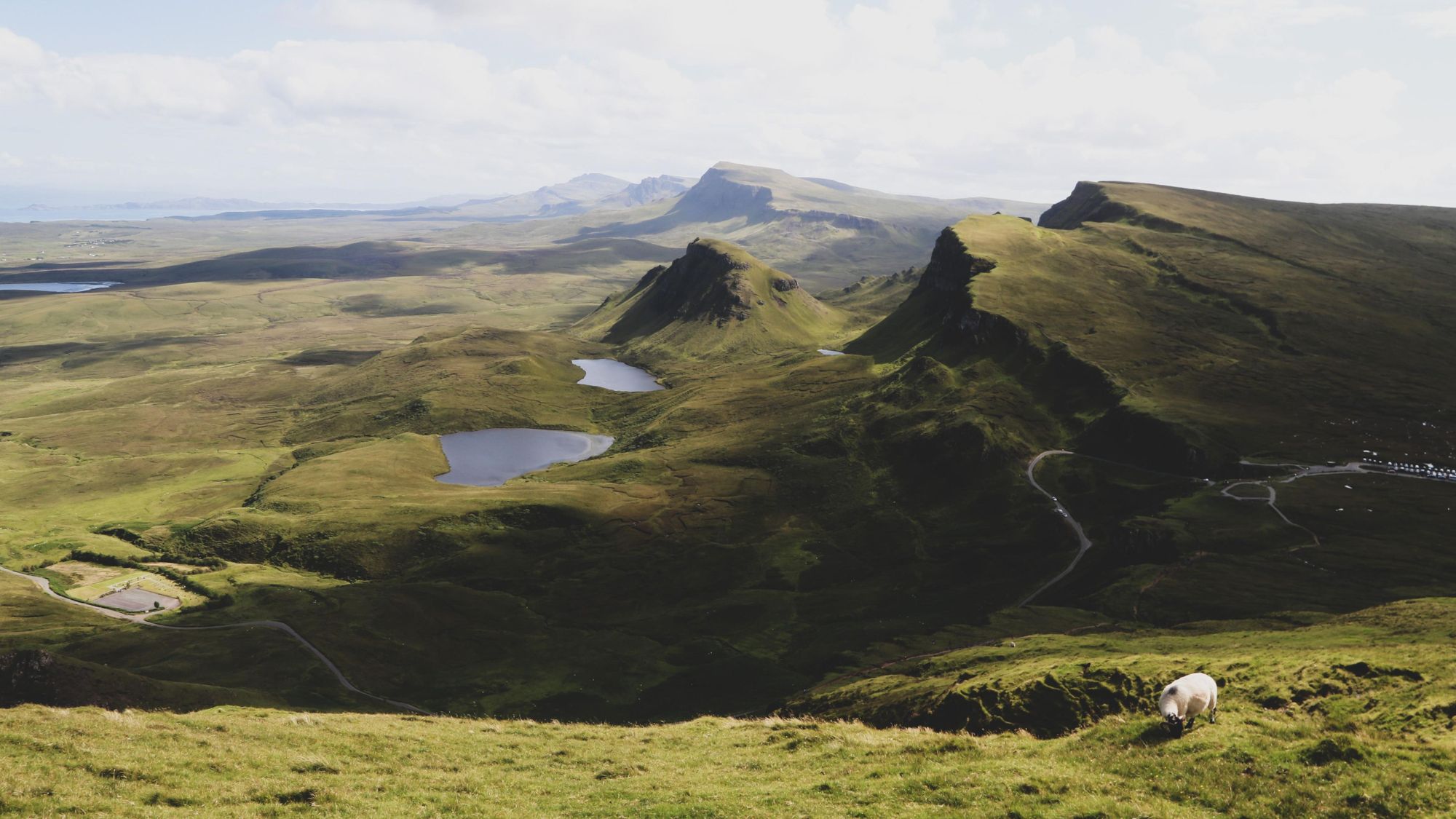 A view over the Quiraing on a fine day on the Isle of Skye. Photo: Getty