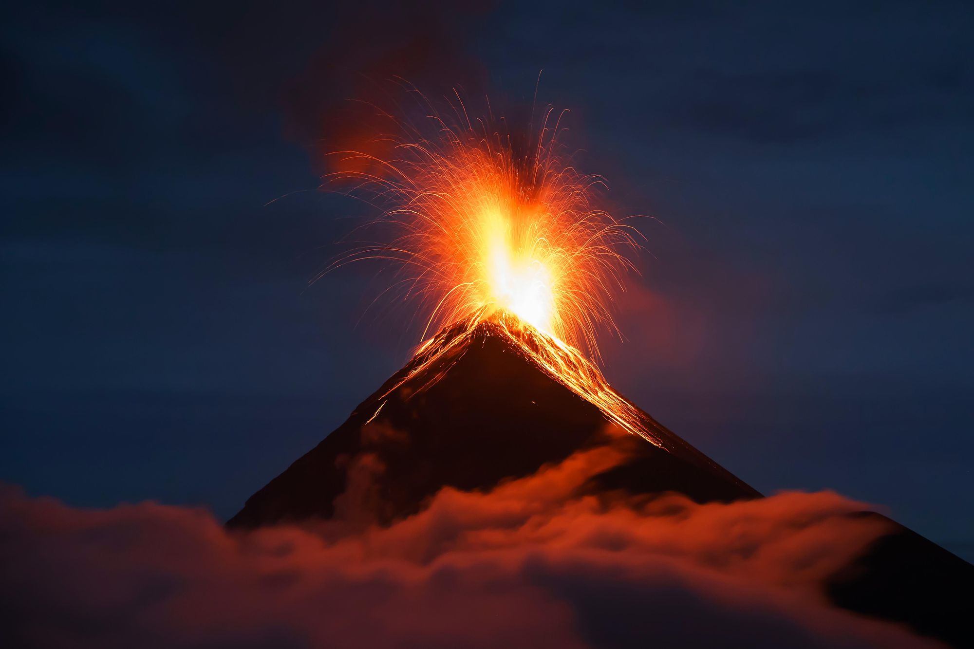 The wild eruption of Volcan de Fuego in Guatemala. Photo: Getty