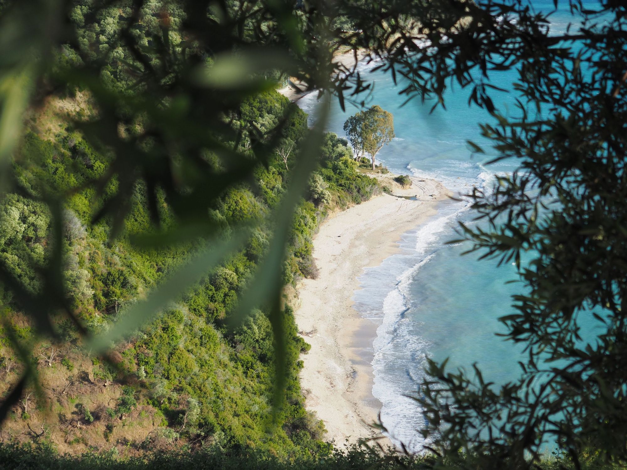Aerial view of a deserted sandy white beaches on the Albanian coast. Photo: Getty