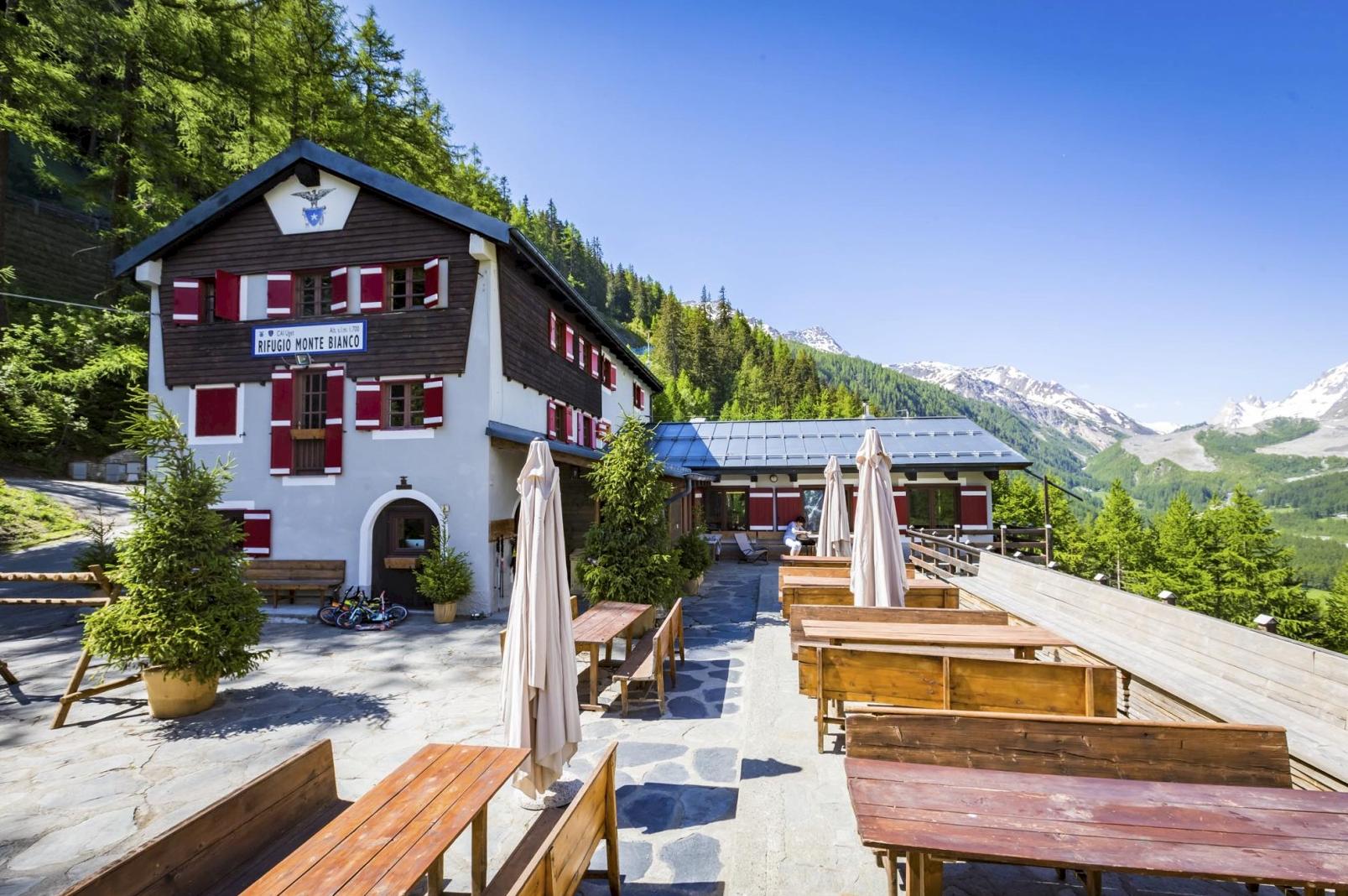 Rifugio Monte Bianco, on the Italian side of the Mont Blanc massif. Photo: Much Better Adventures