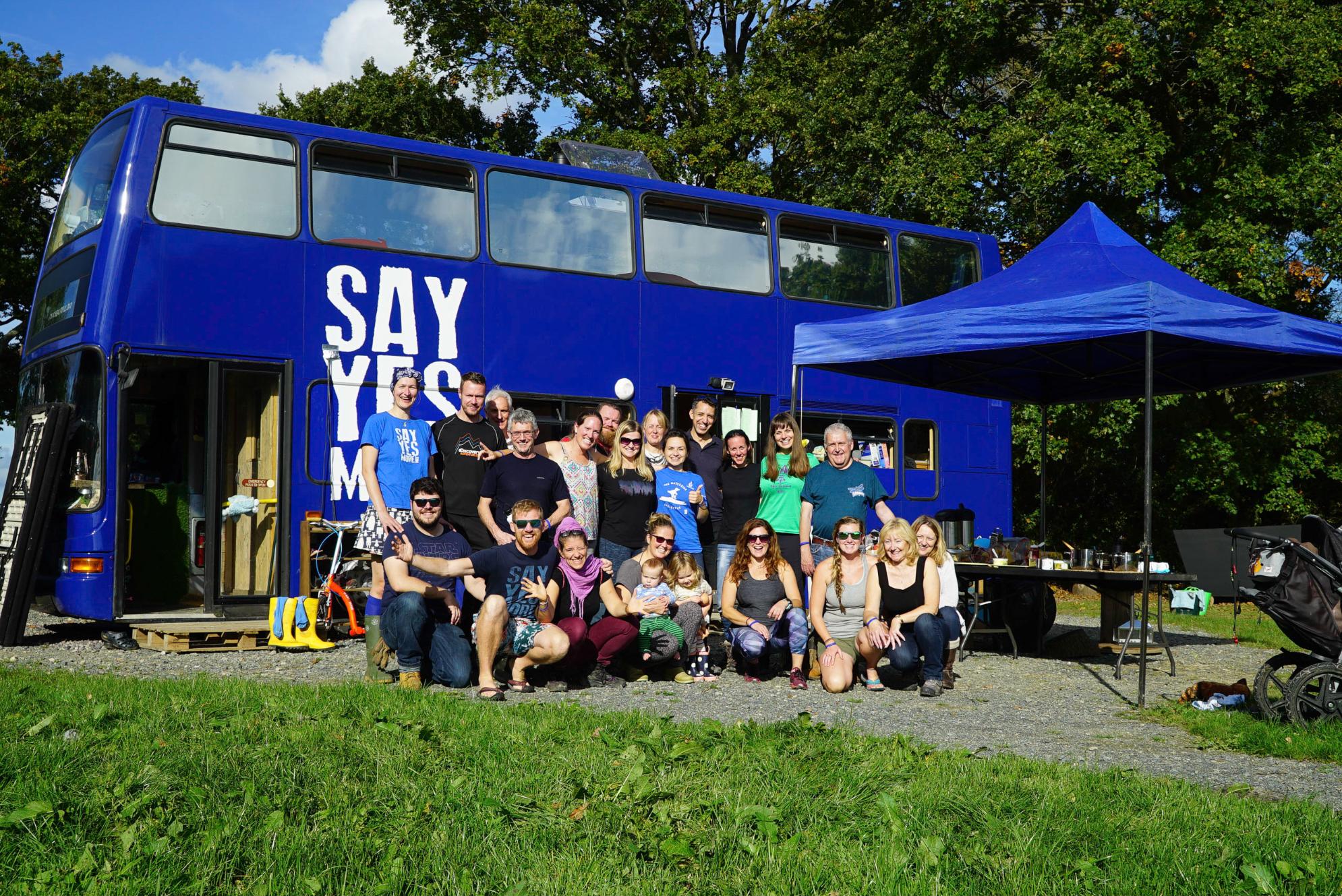 Members of the Yes Tribe pose at one of their events. Photo: Yes Tribe/Dave Cornthwaite.