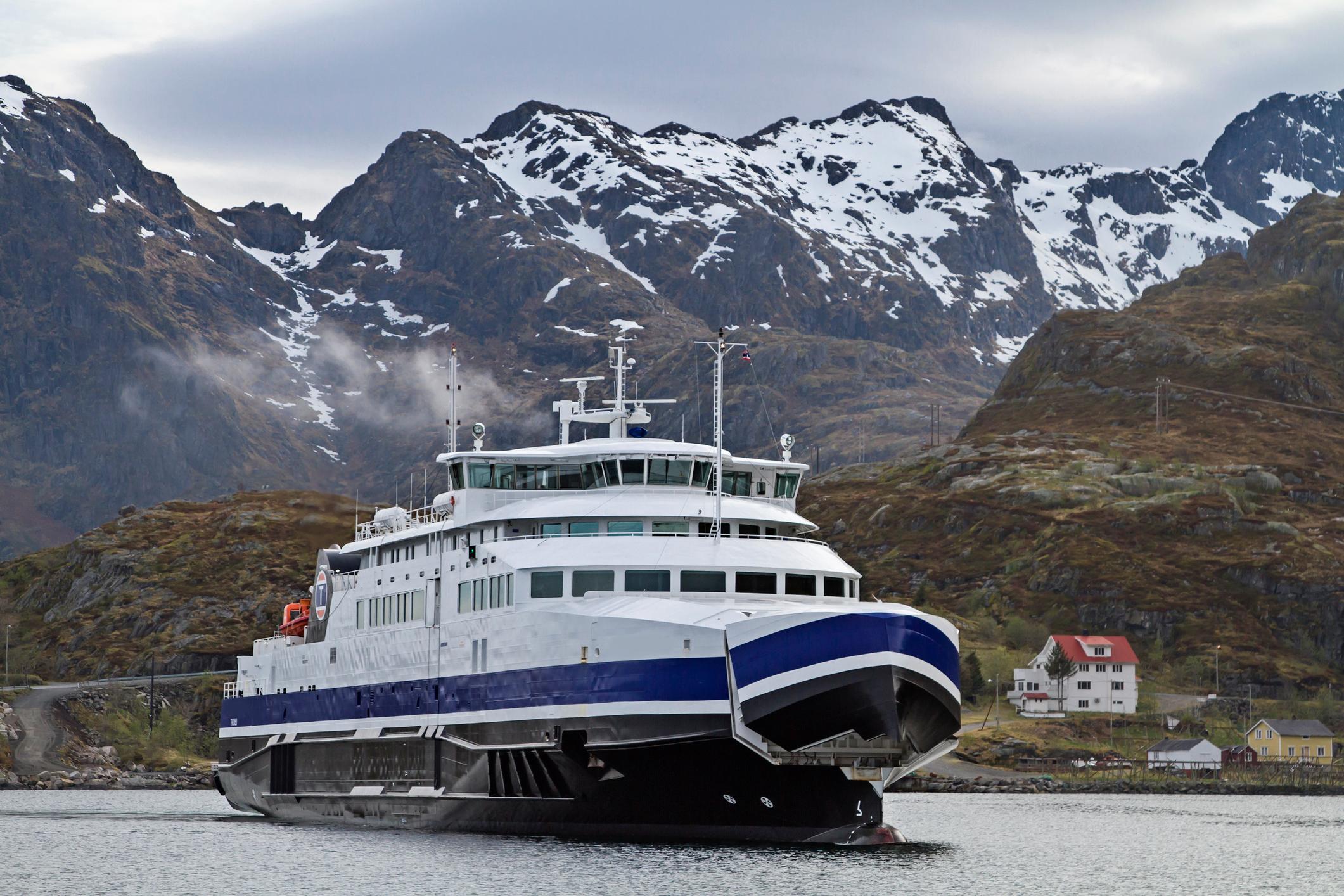 The car ferry from Bodø to Lofoten. Photo: Getty.