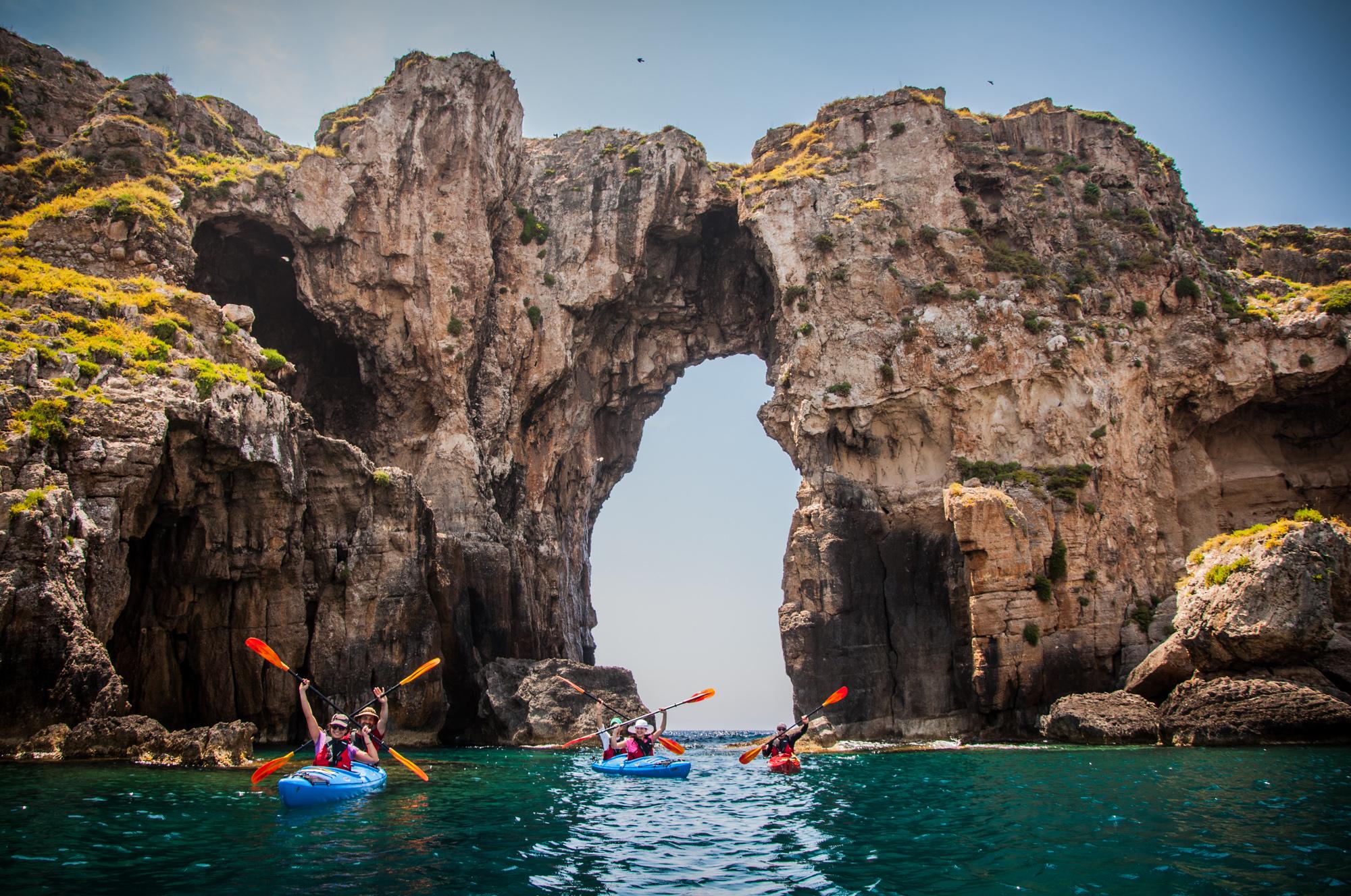 Kayaking in Navarino Bay. Photo: Much Better Adventures.