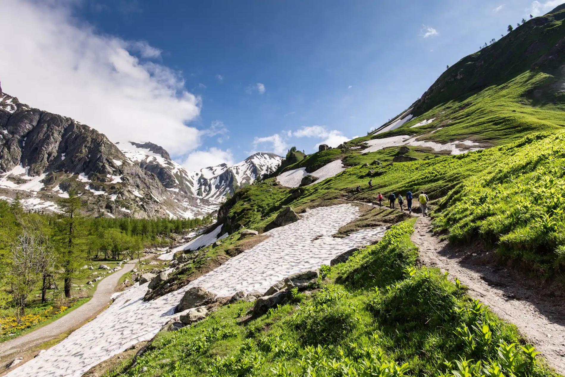 Continuing on through the Val Ferret. Photo: Getty.