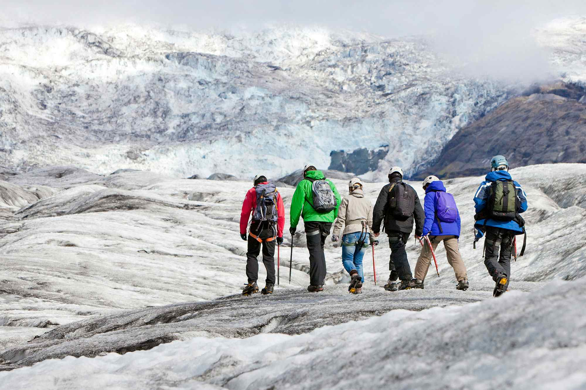 Glacier hiking across Sólheimajökull. Photo: Bjorgvin Hilmarsson