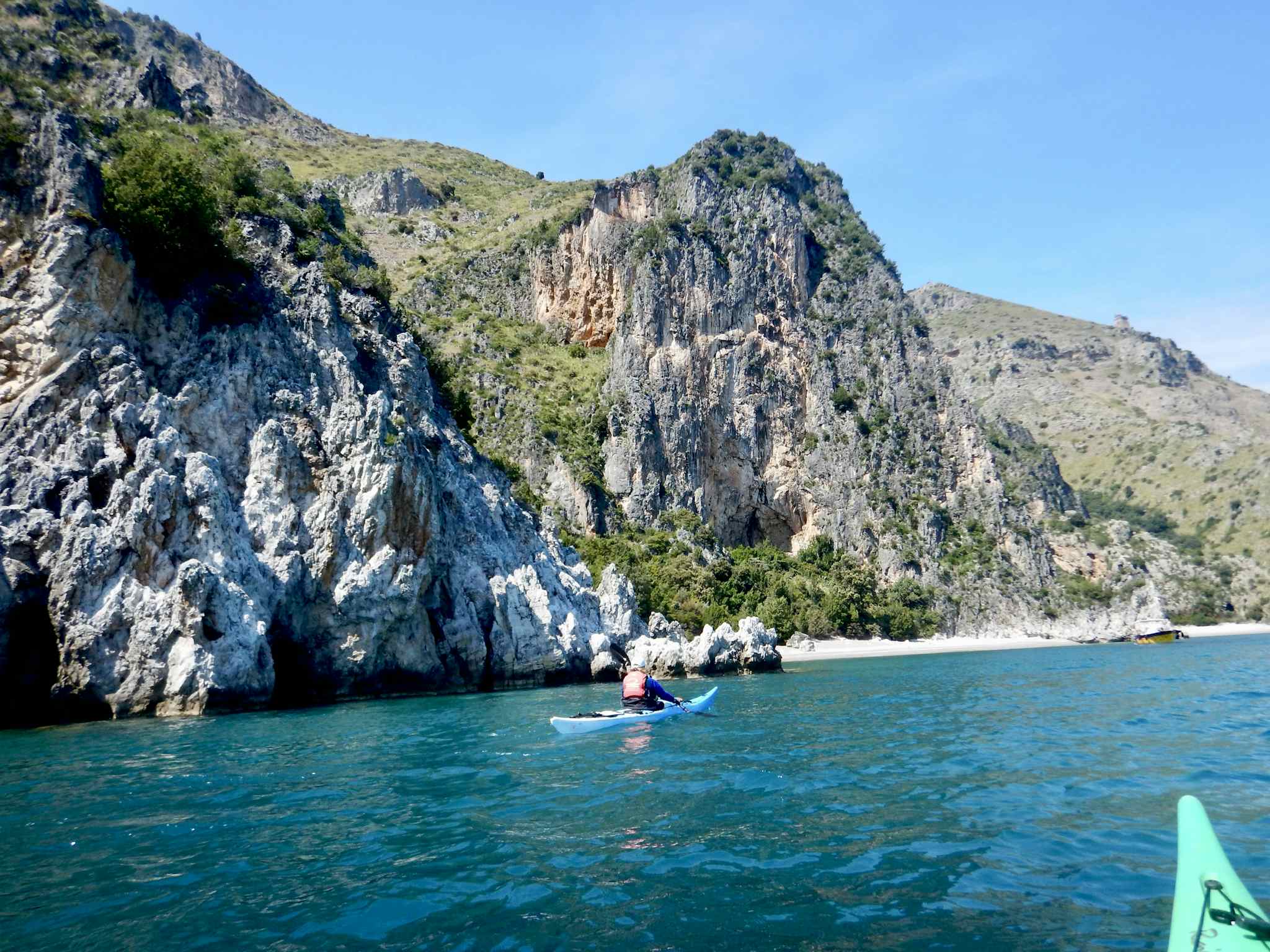 Sea kayaking along the Cilento Coast. Photo: Genius Loci