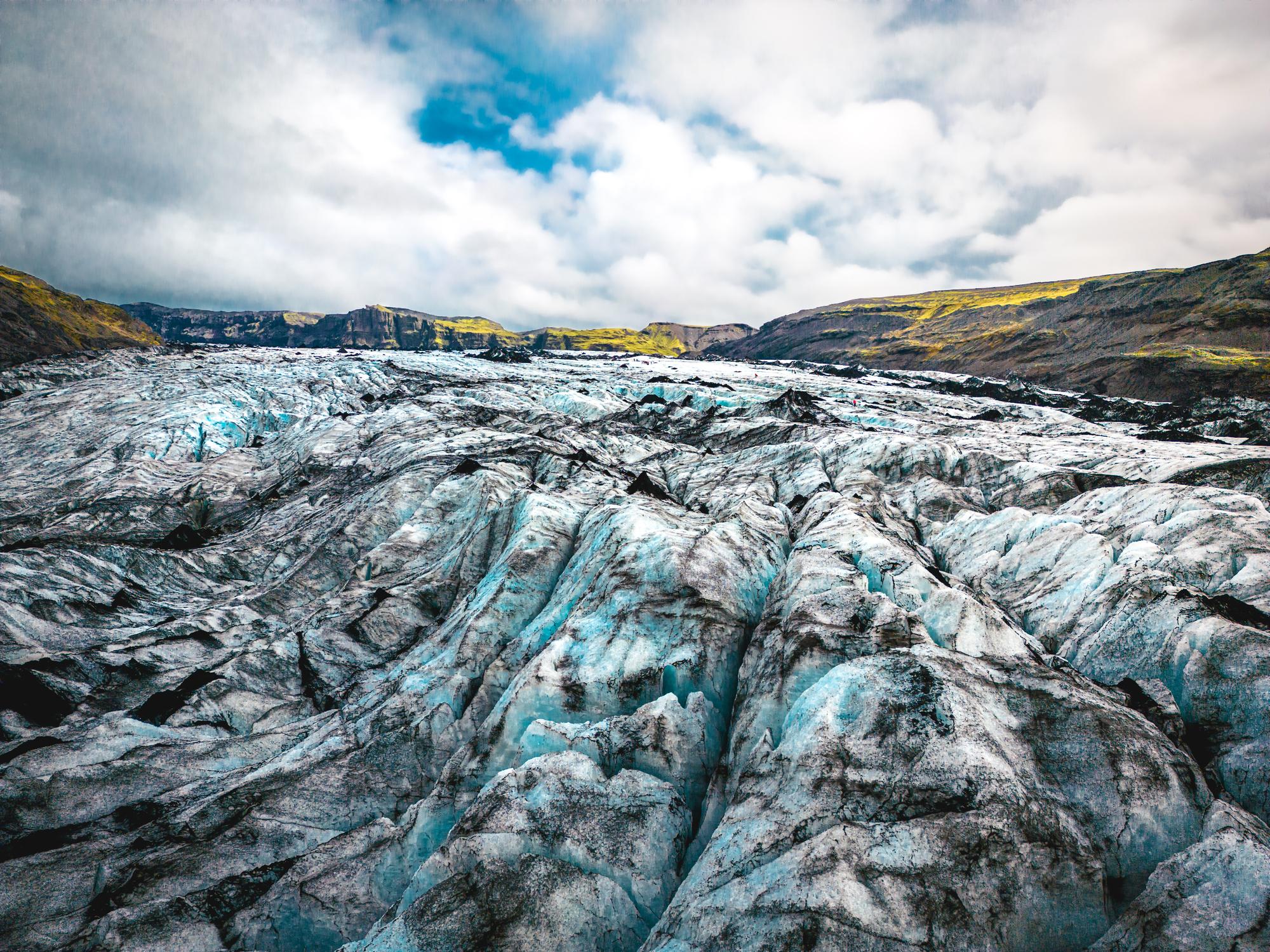 Sólheimajökull glacier in Iceland.