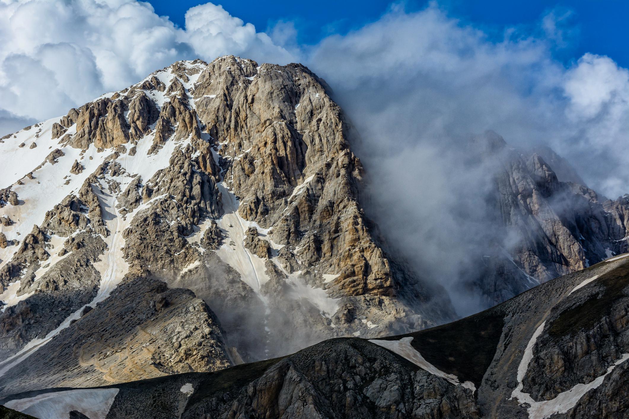 The craggy limestone face of Corno Grande. Photo: Getty.