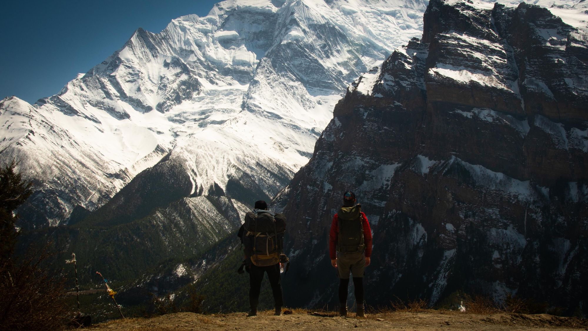 The huge mountains which line the route to Manang. Photo: Josh Edwards