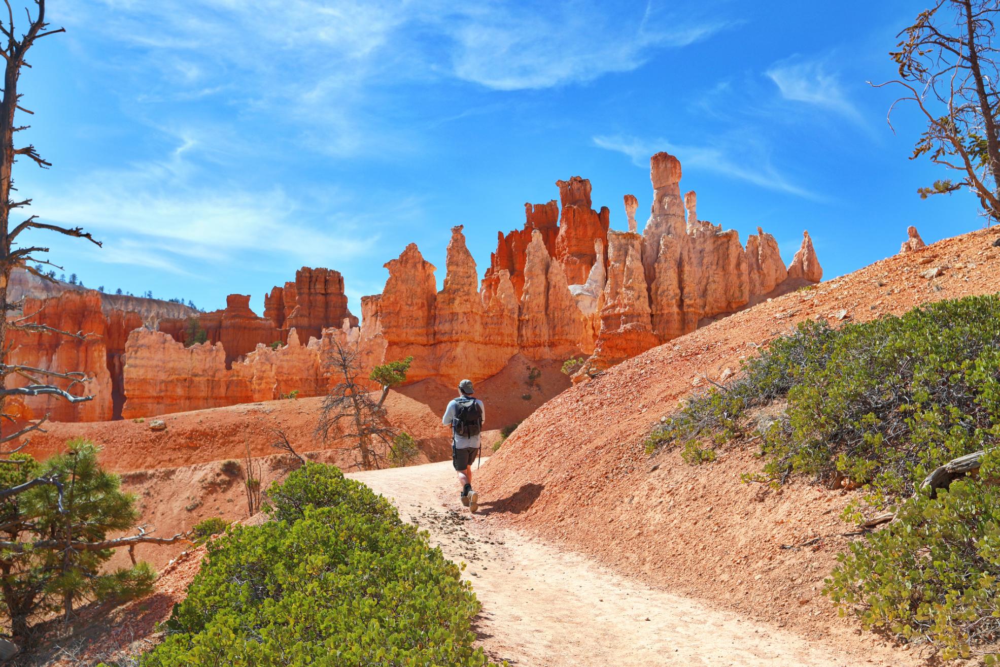 Hiking in Bryce Canyon National Park. Photo: Getty.