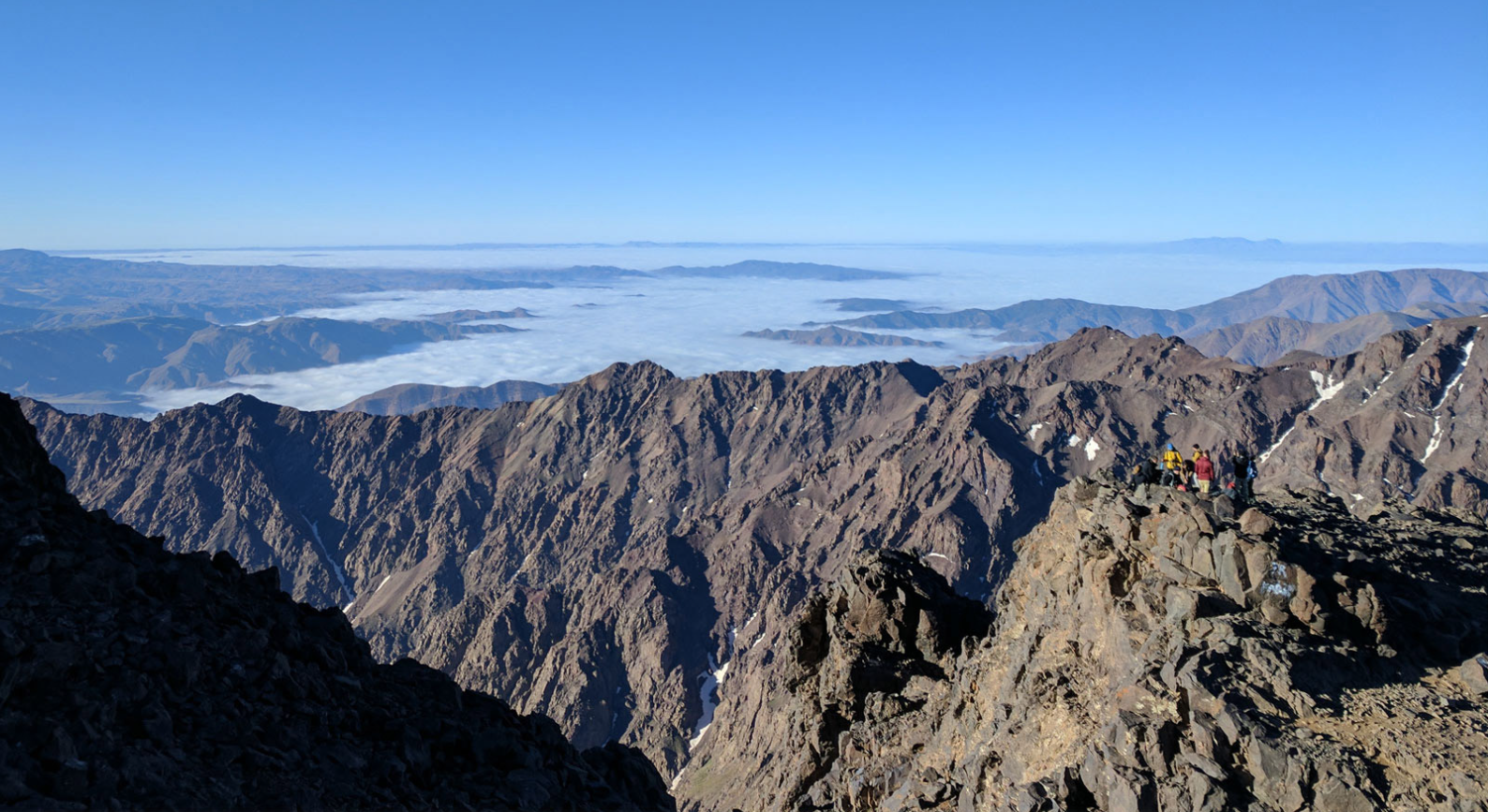 A skyline view from the summit of Mount Toubkal. Photo: Jack Clayton