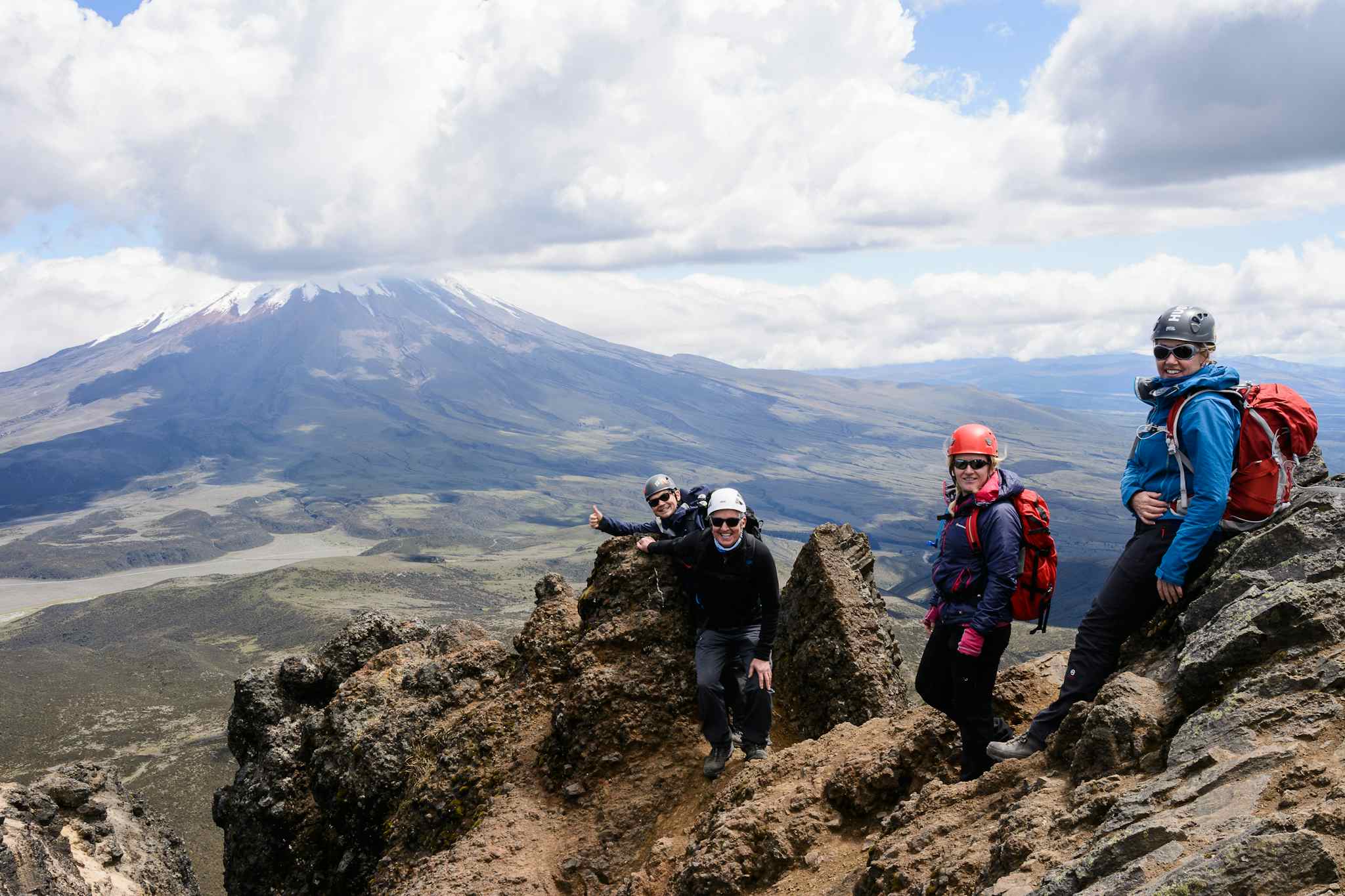 On the summit of Rumiñahui Volcano (4,600m). Photo: Andean Face.