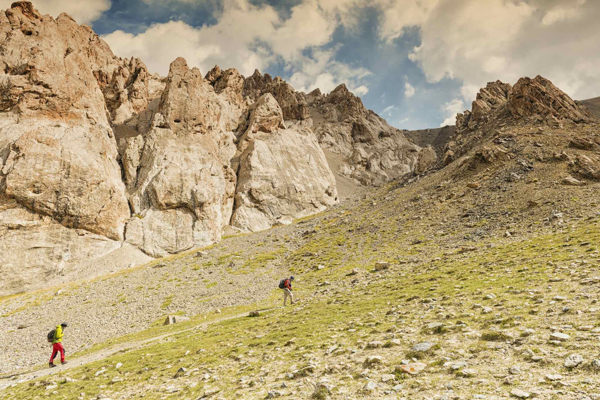 Hiking in the Jukku Valley of the Tian Shan, Kyrgyzstan. Photo: Nomad's Land.