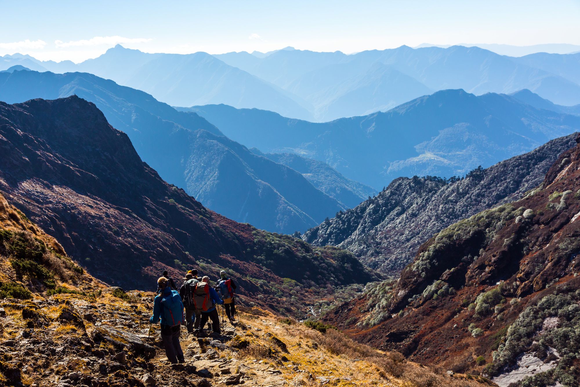 Trekking in the Langtang Valley. Photo: Getty.