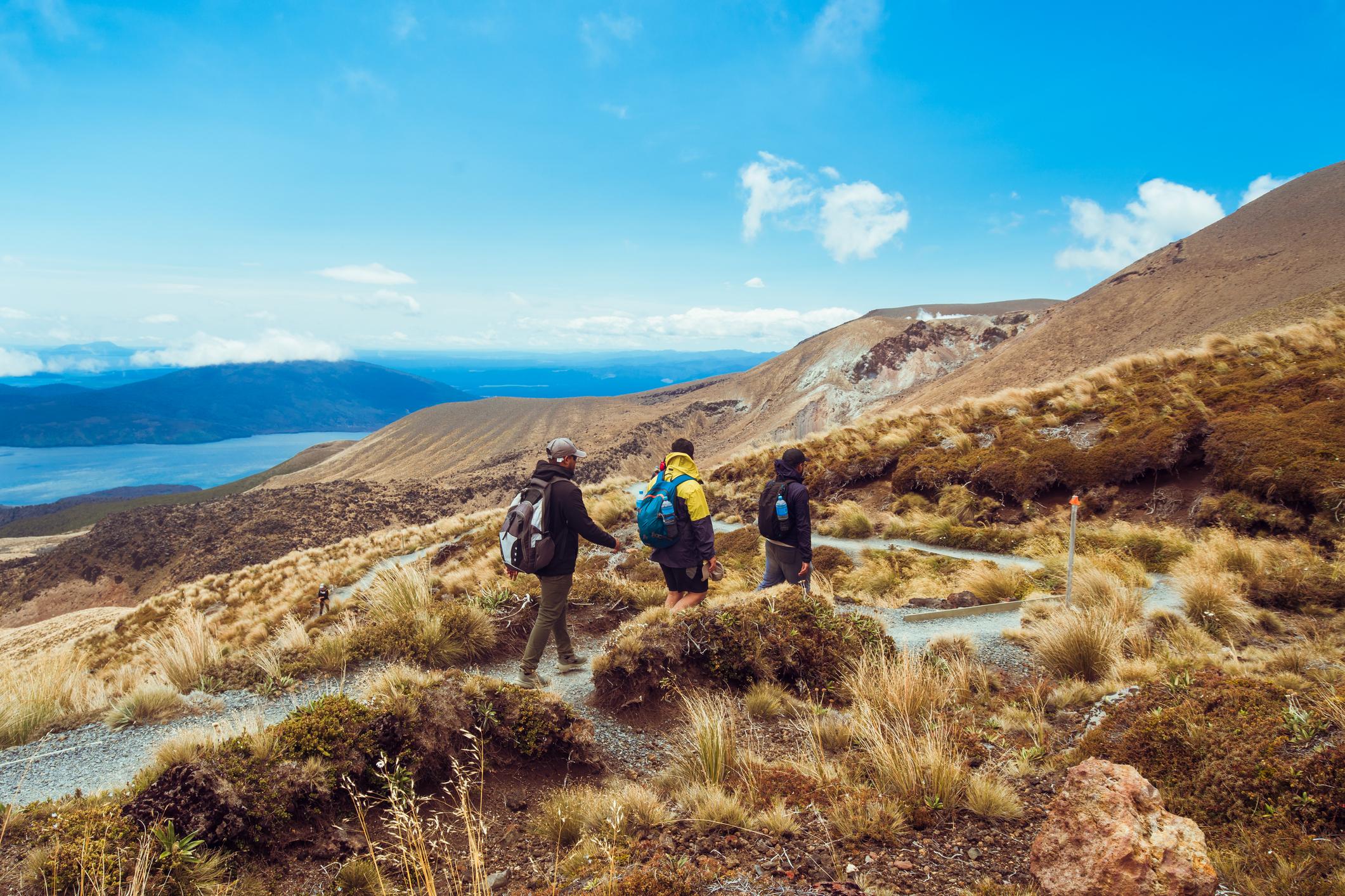 The Tongariro Crossing, part of the longer Te Araroa. Photo: Getty.