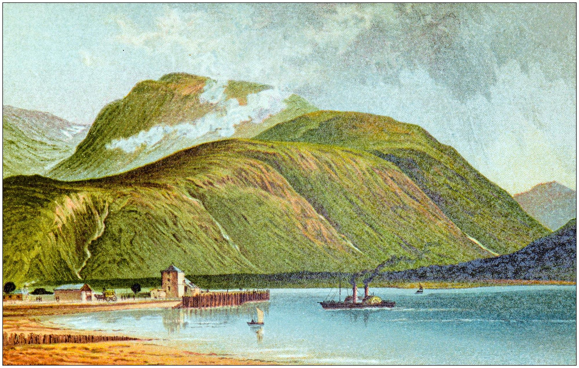 An antique painting of Ben Nevis from Corpach. Photo: Getty