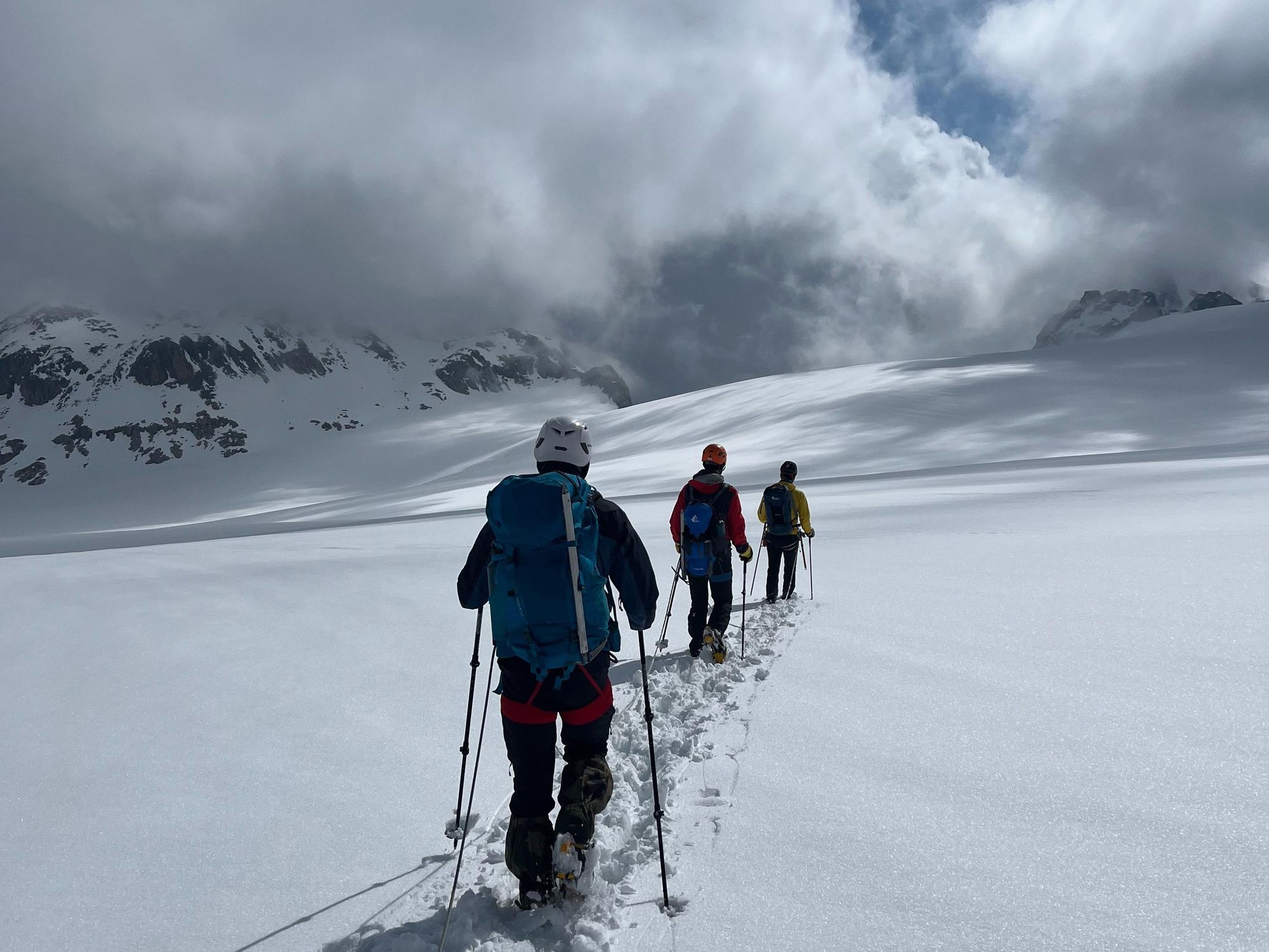 Climbers on Mont Blanc.