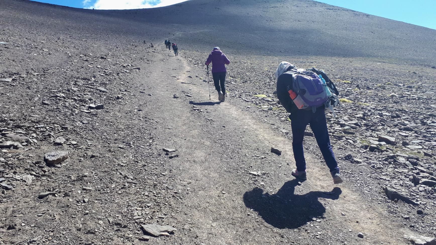 Ascending Kongmaru La (5,260m) - the highest point of the trek. Photo: Dani Redd.