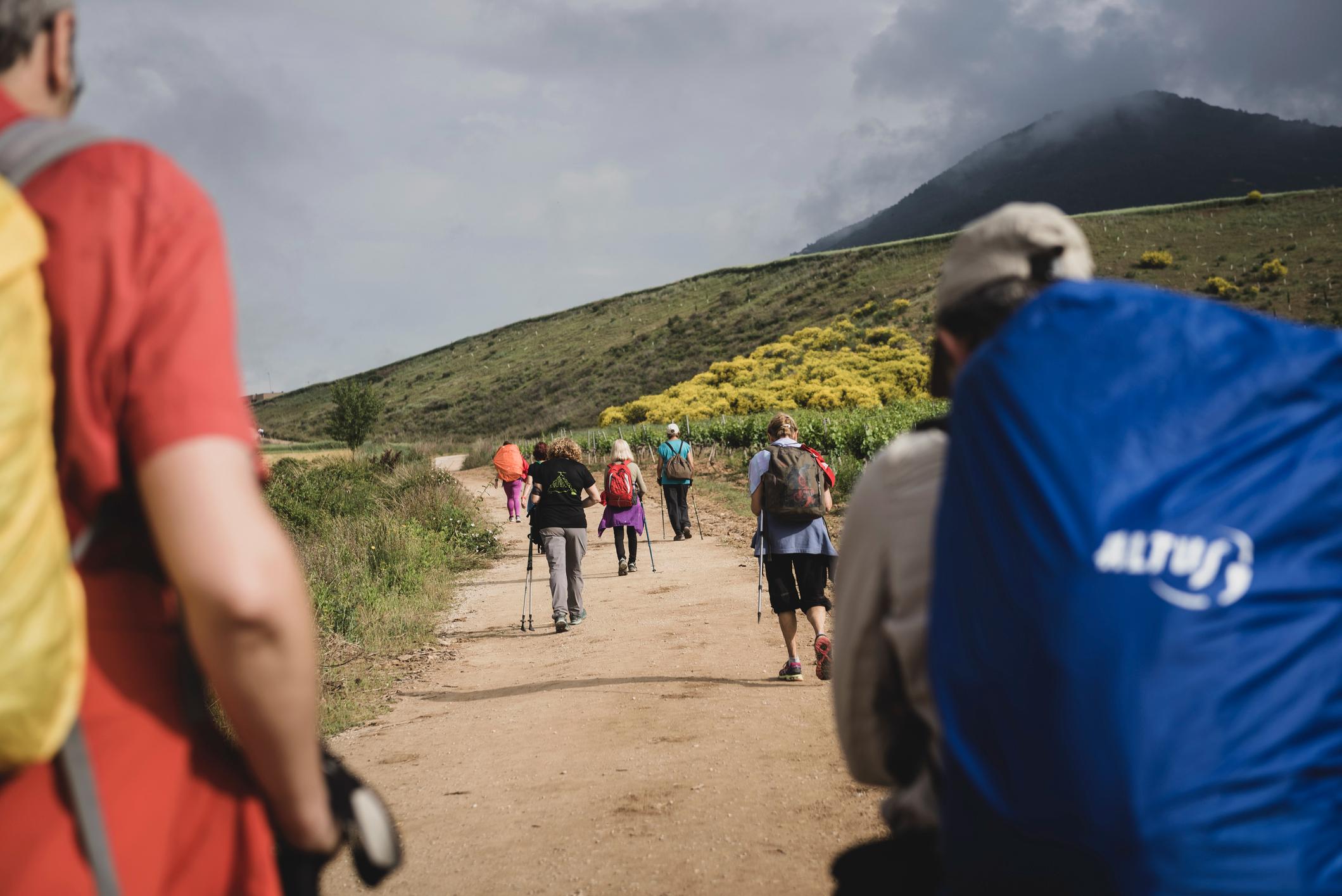 Contemporary pilgrims on the Camino de Santiago. Photo: Getty.