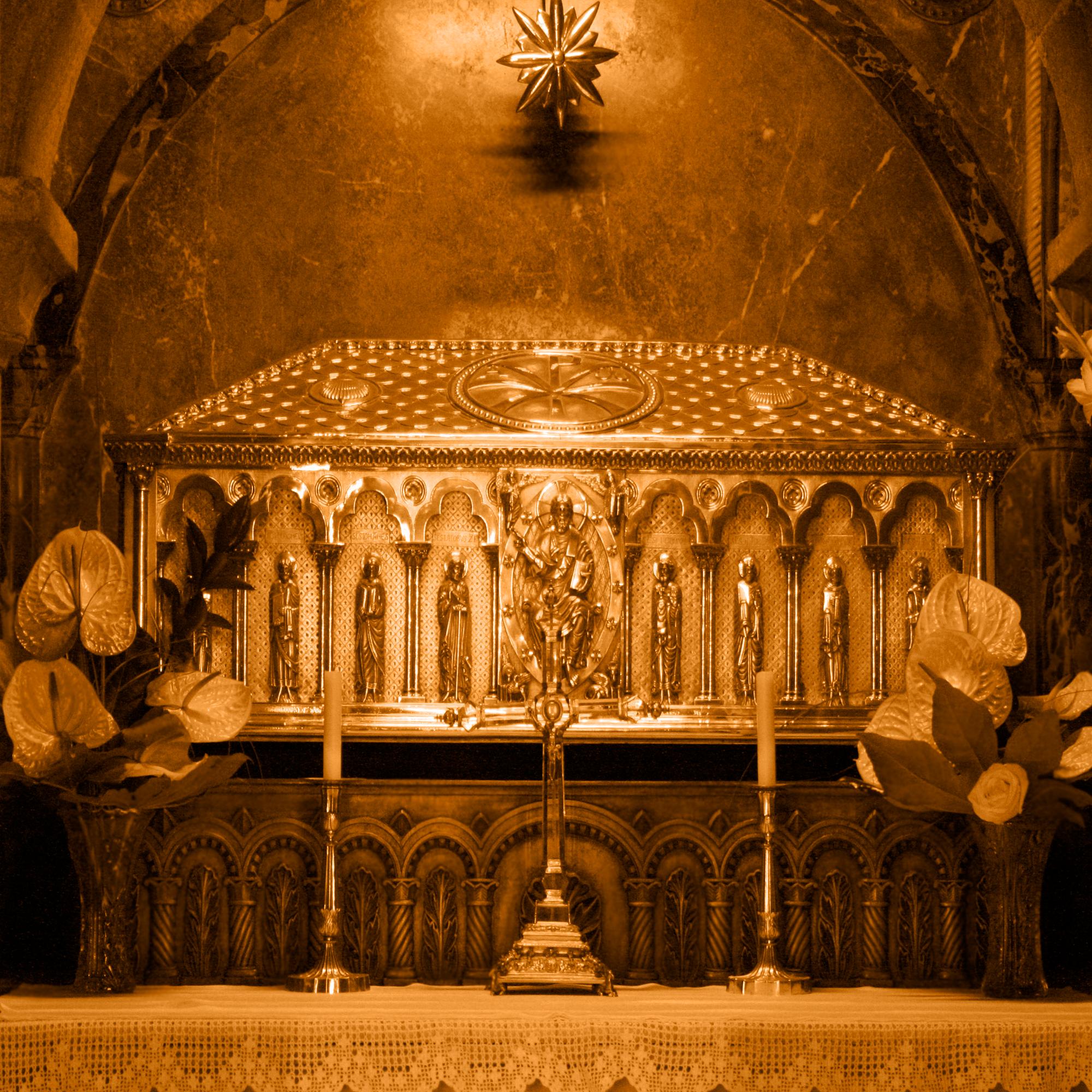 The tomb of Saint James in Santiago de Compostela Cathedral. Photo: Getty.