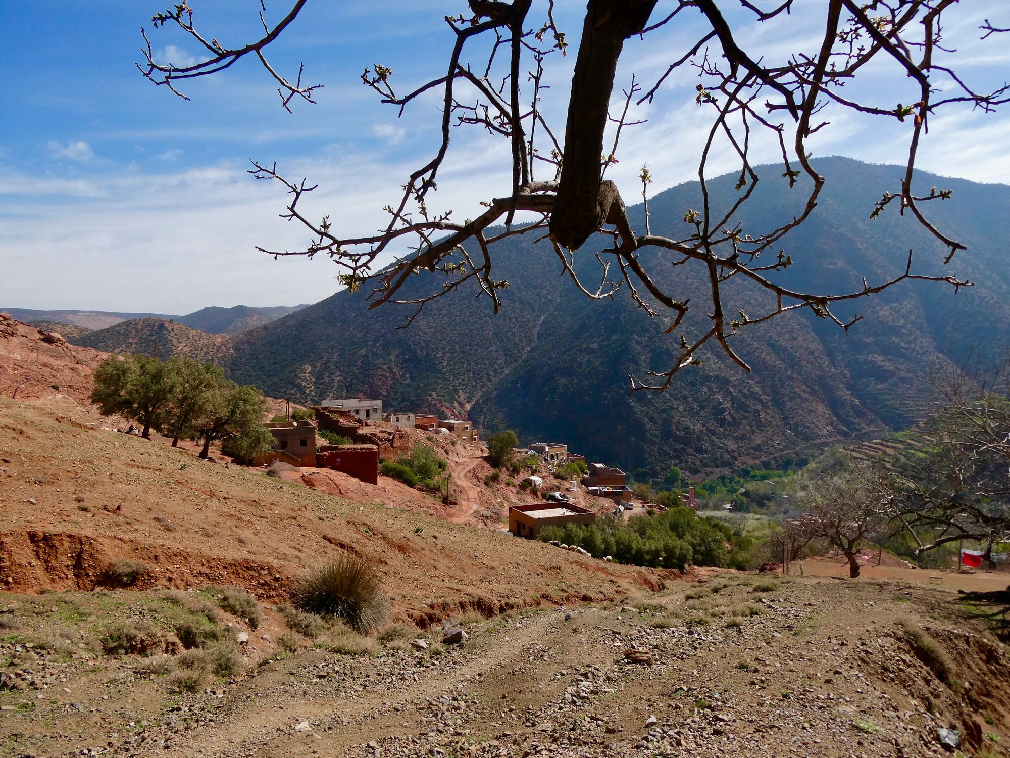 Views towards Imi Ouglad in Morocco's Atlas Mountains.