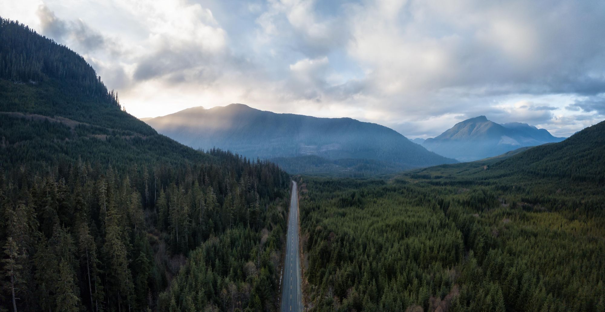 A road through the centre of Vancouver Island. Photo: Getty.