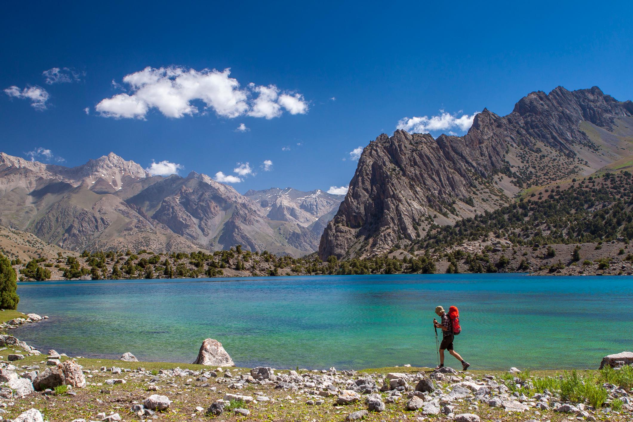 Alaudin Lake in the Fann Mountains of Tajikistan. Photo: Getty