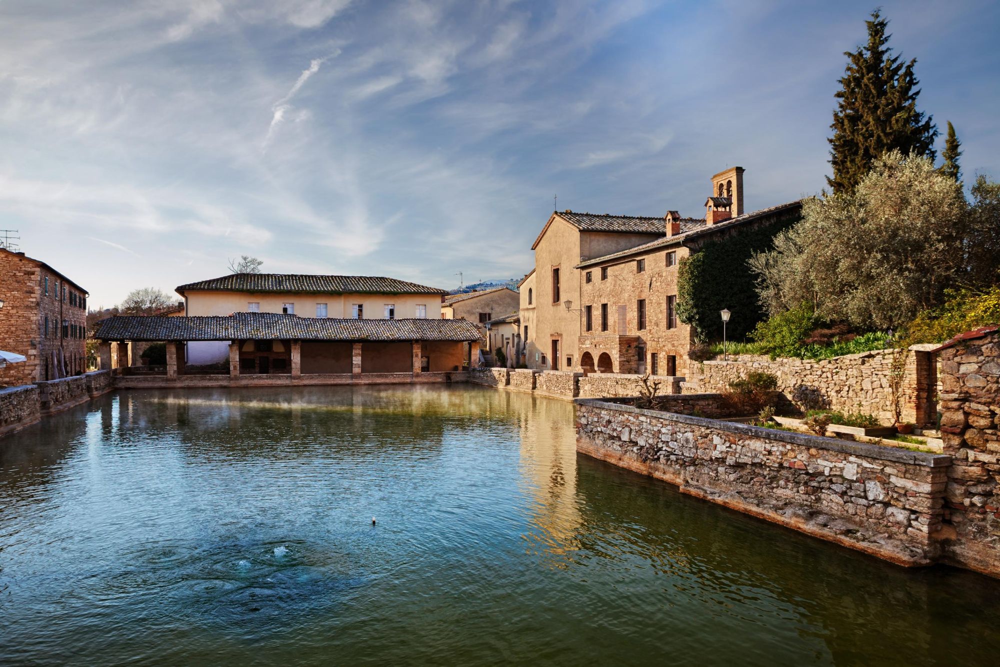 The thermal pool at Bagno Vignoni. Photo: Getty.