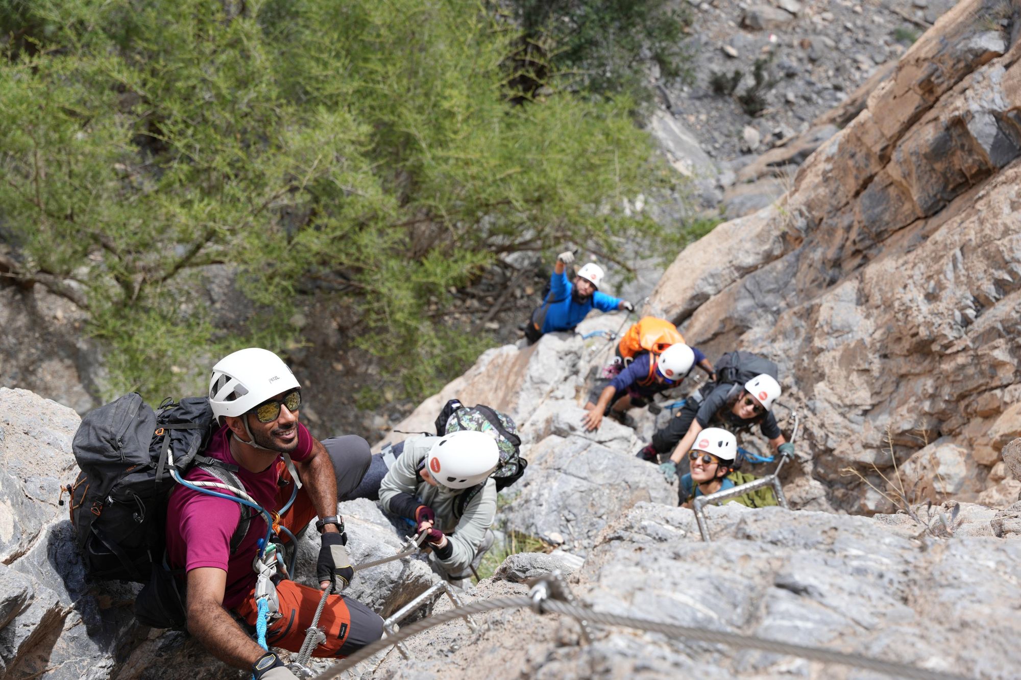 The Jebel Shams via ferrata. Photo: Husaak Adventures.