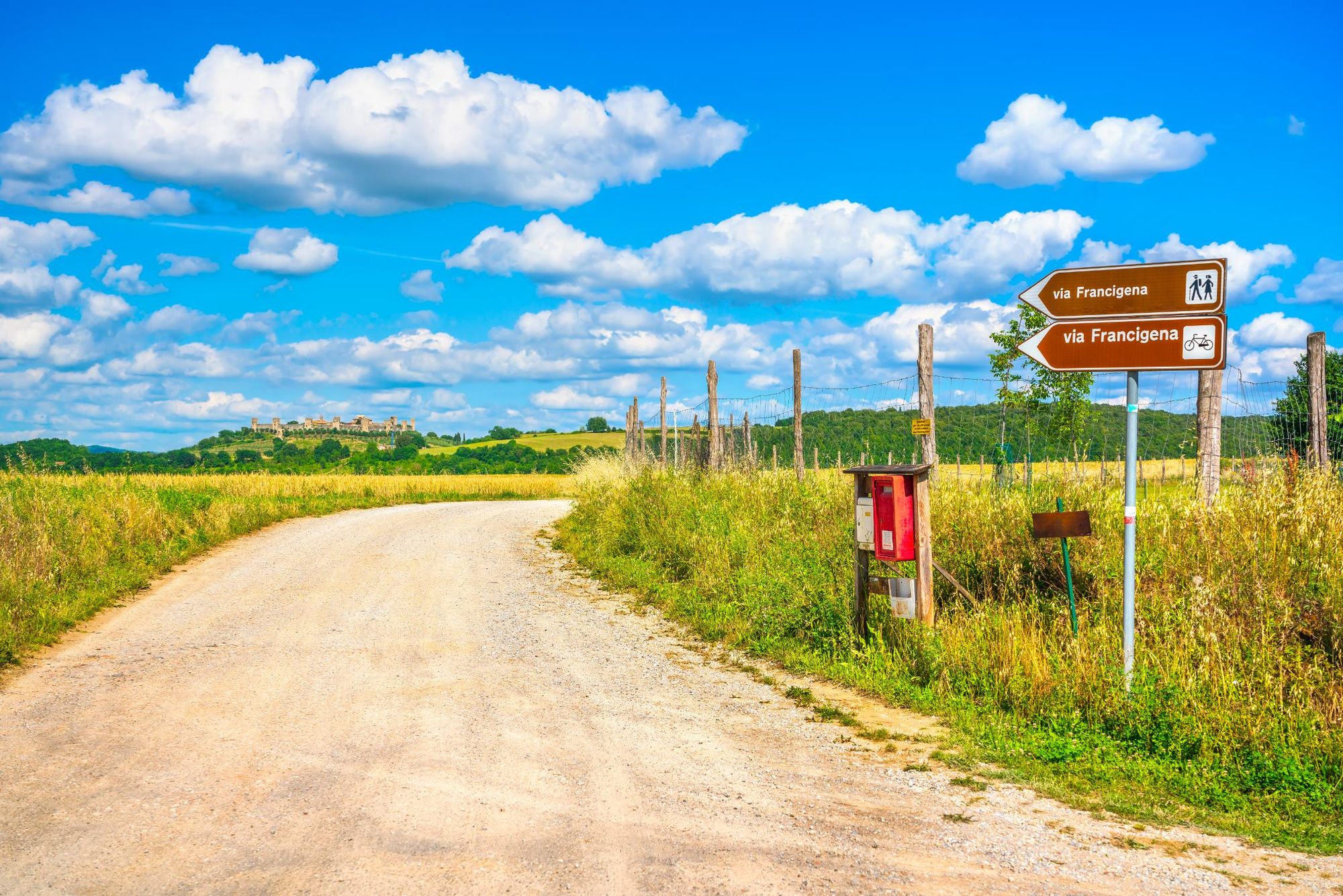 The Via Francigena from Monteriggioni. Photo: Getty.