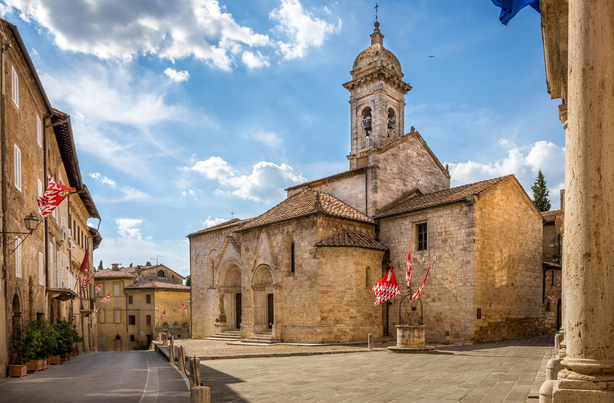 The Collegiate Church of San Quirico d’Orcia, built in the 12th Century. Photo: Getty.